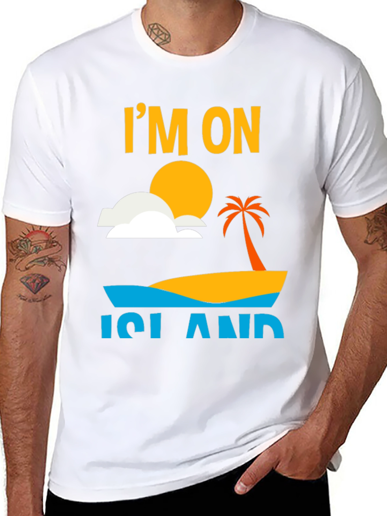 Im On Island Graphic T-Shirt - Tropical Vacation Tee