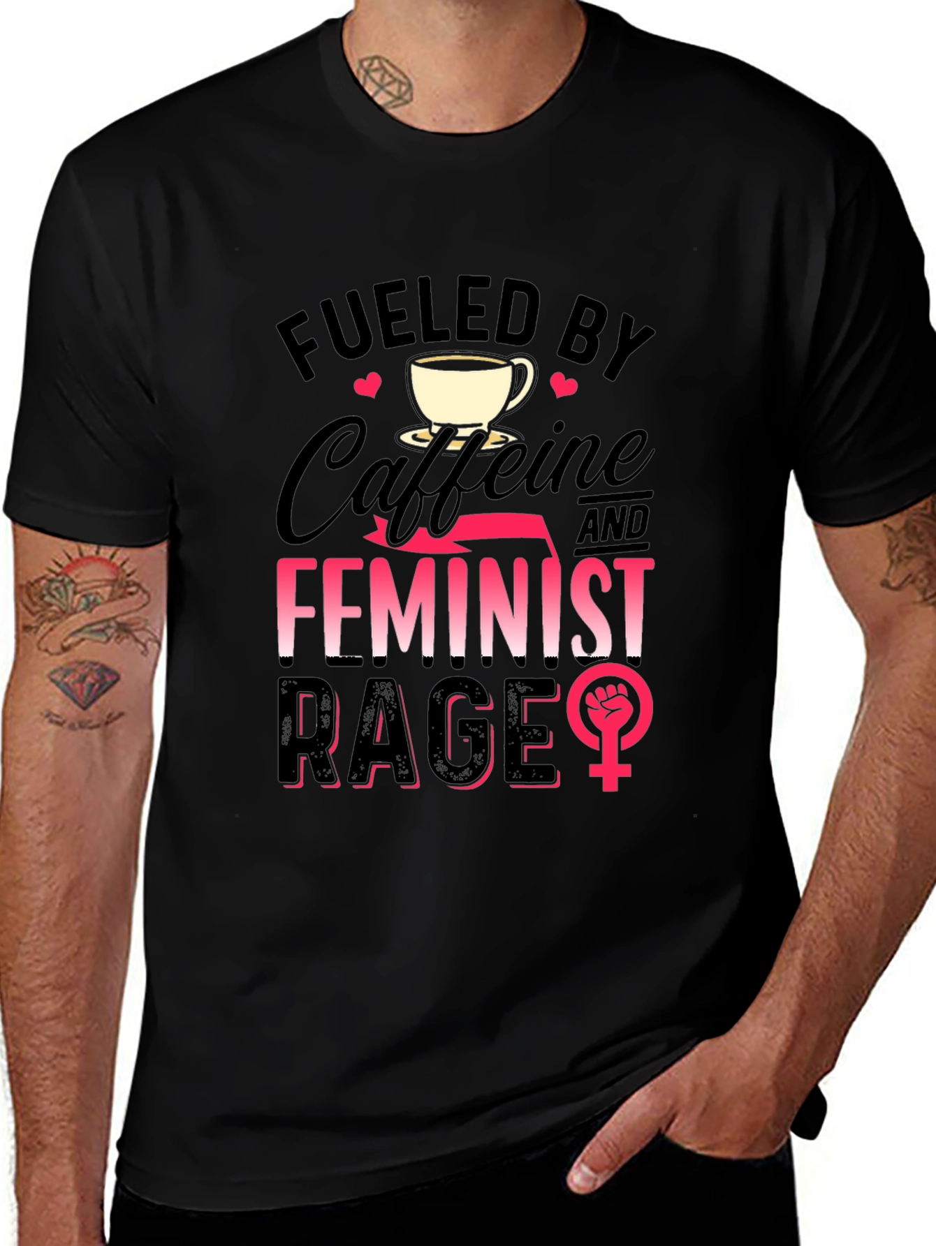 Fueled By Caffeine & Feminist Rage T-Shirt