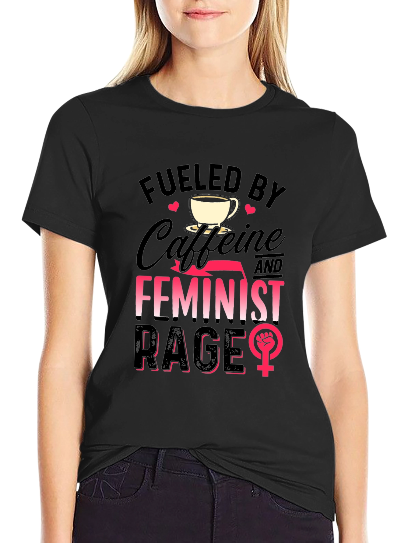 Fueled By Caffeine & Feminist Rage T-Shirt