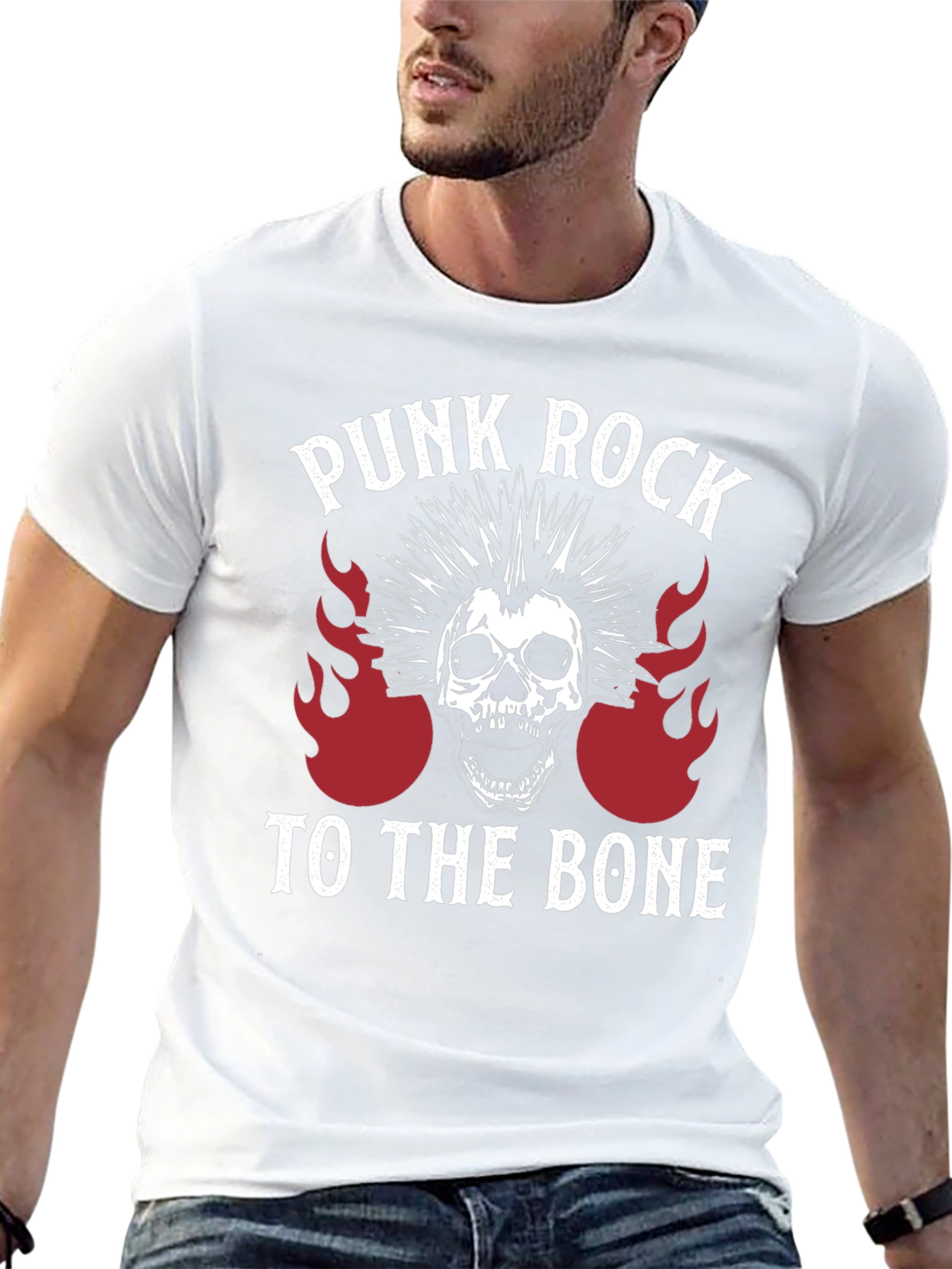 Punk Rock Skull Graphic Tee