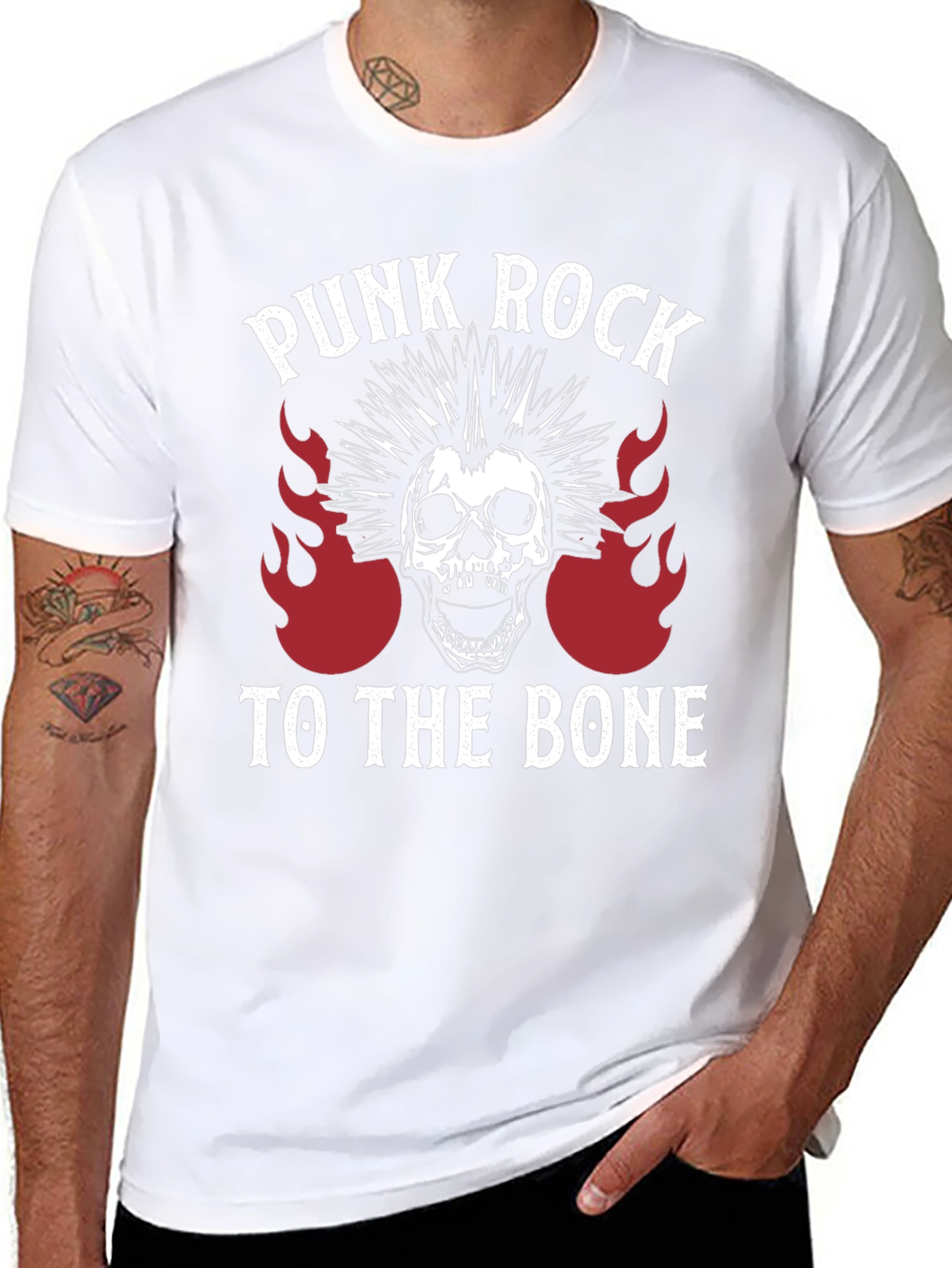 Punk Rock Skull Graphic Tee