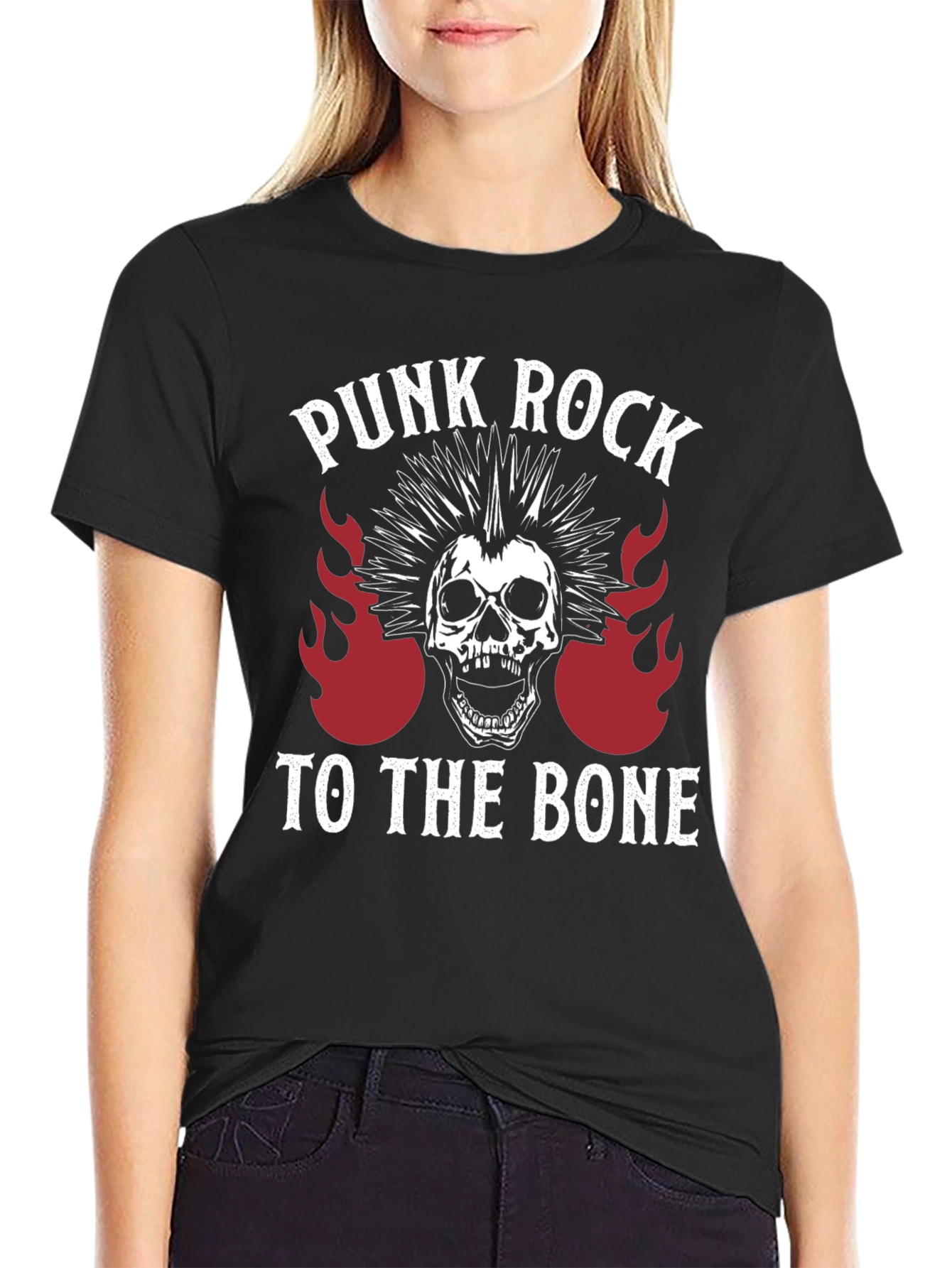 Punk Rock Skull Graphic Tee