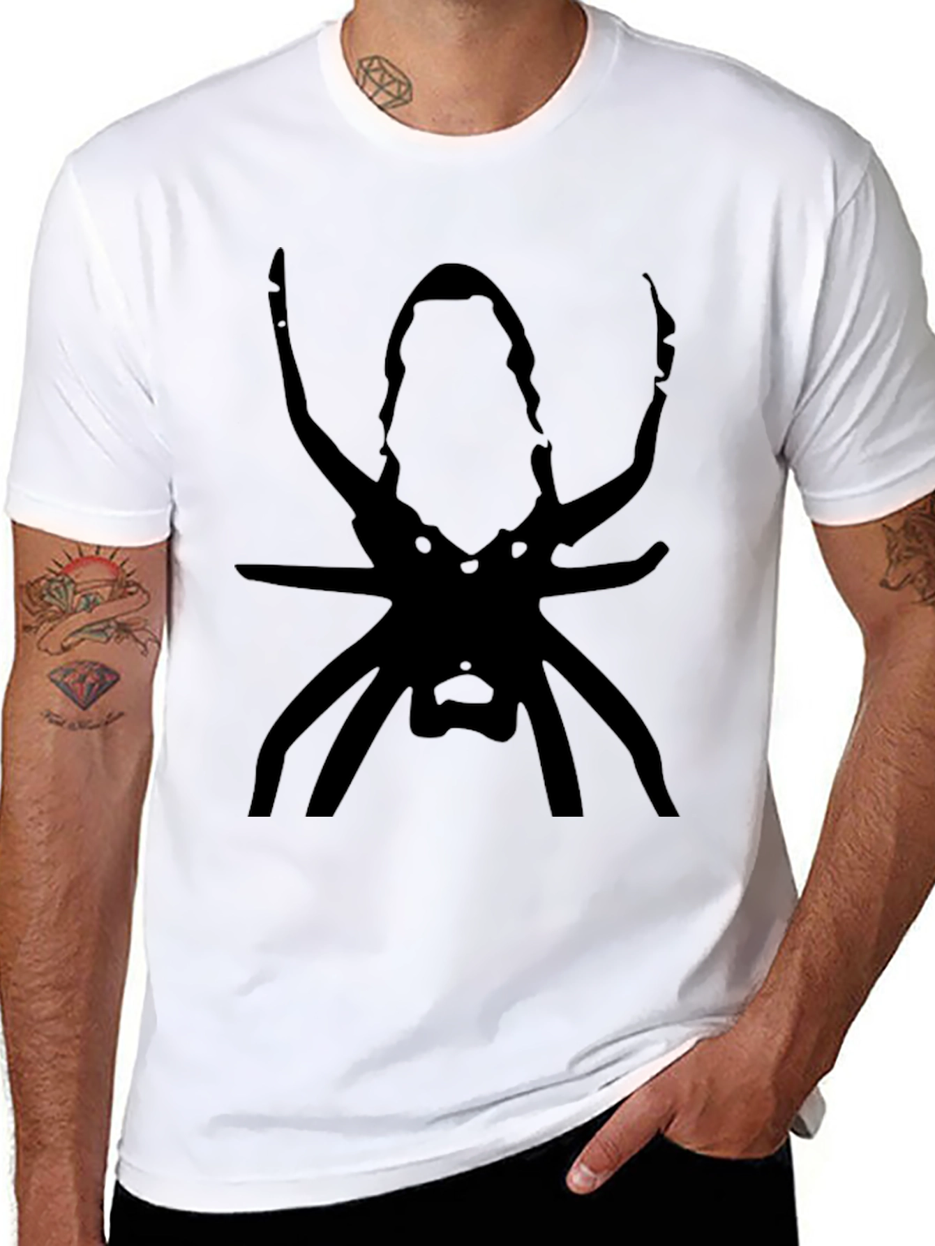 Black Spider Graphic Tee - Unique Design