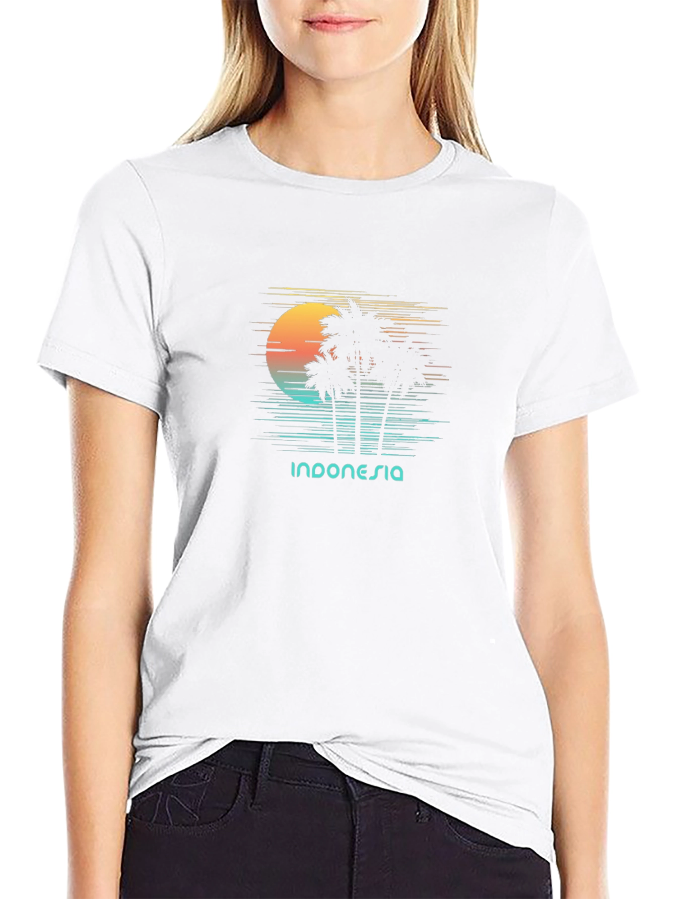 Indonesia Palms Graphic T-Shirt