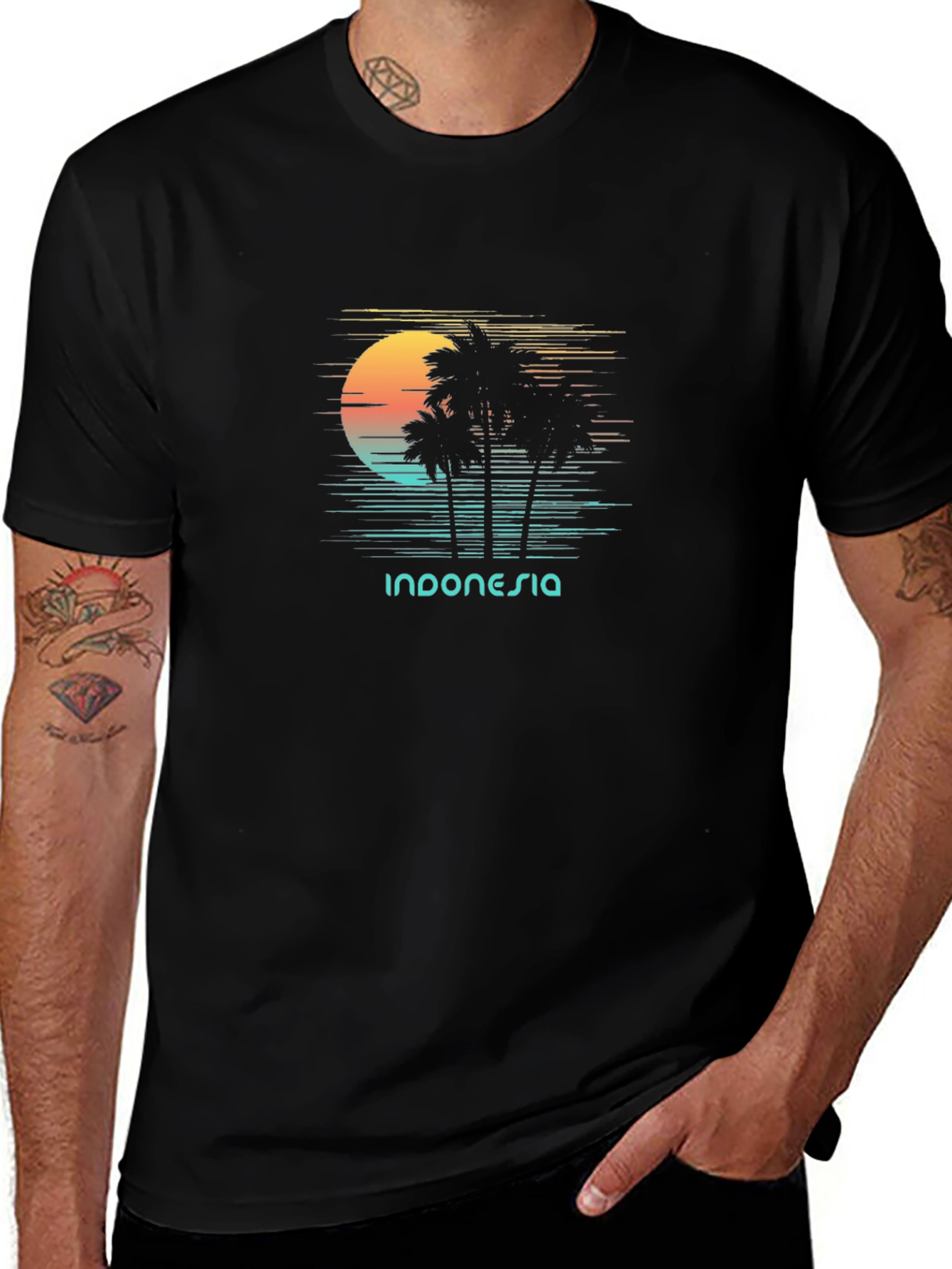 Indonesia Palms Graphic T-Shirt