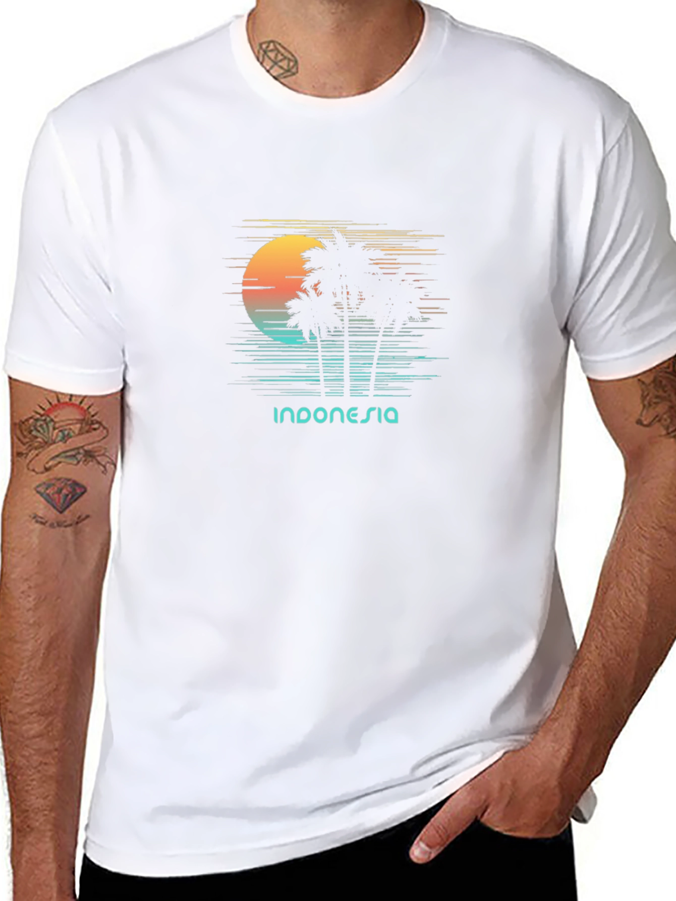 Indonesia Palms Graphic T-Shirt