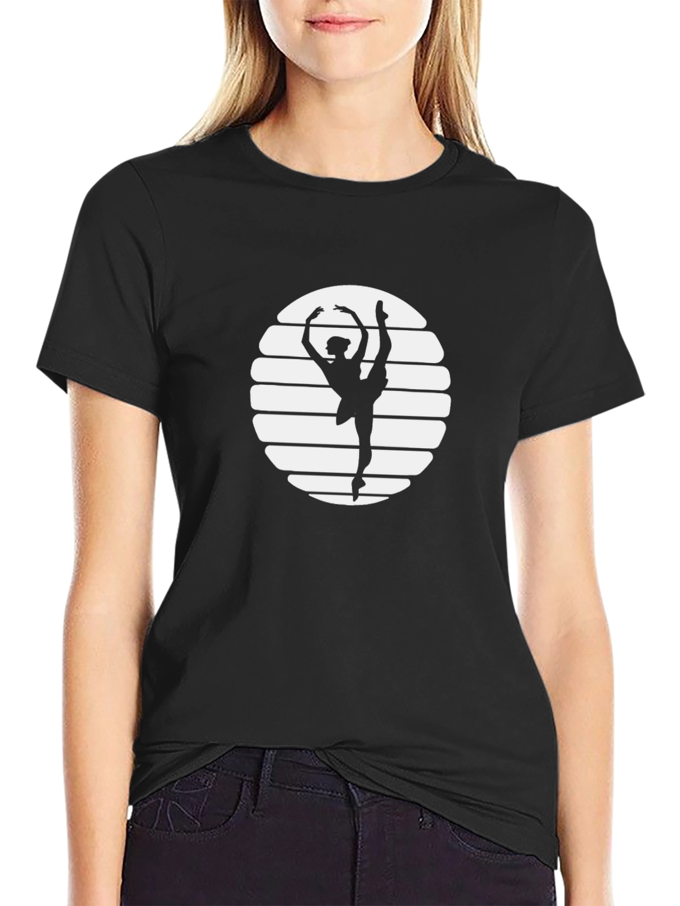 Ballet Dancer Graphic Tee - Black