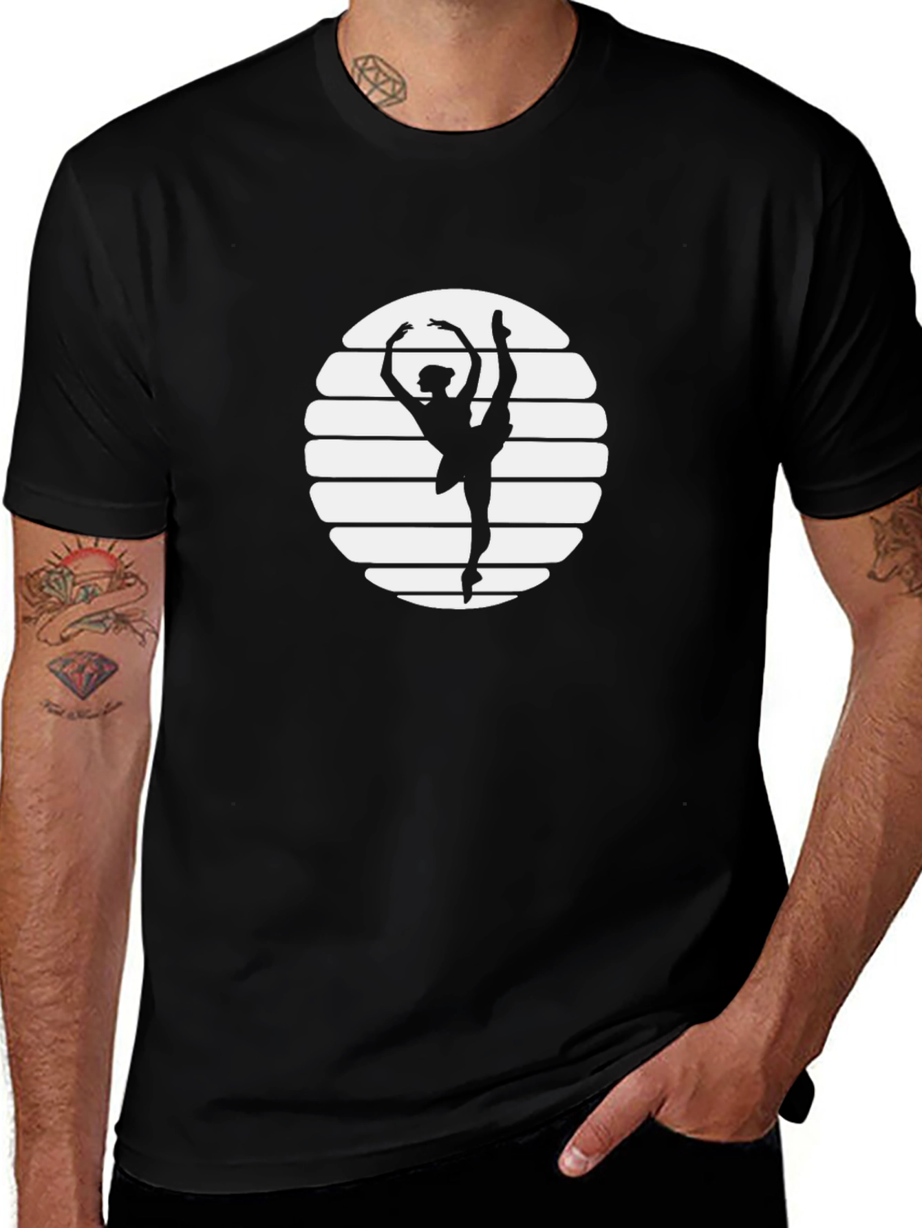 Ballet Dancer Graphic Tee - Black