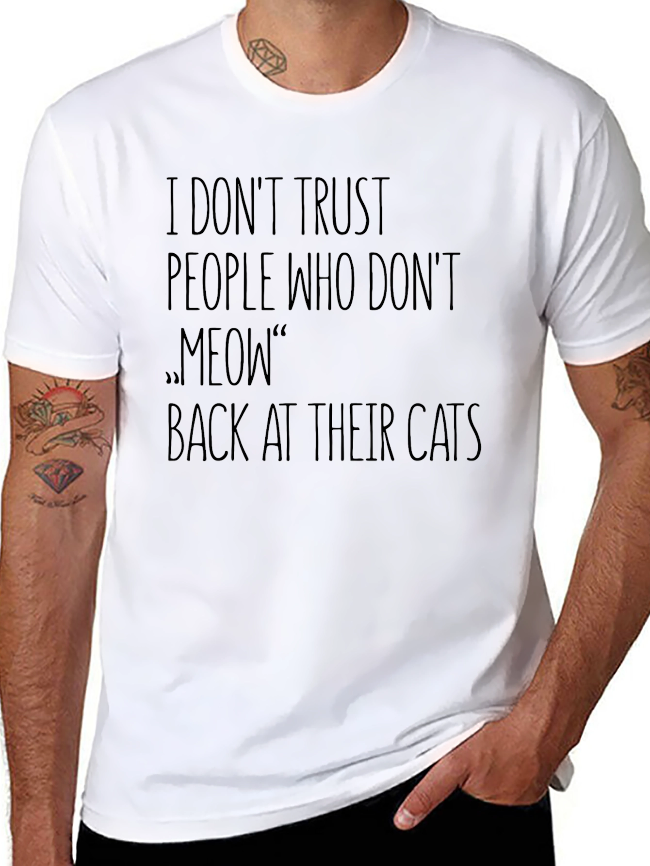 Cat Lover T-Shirt - Meow Back Humor Tee
