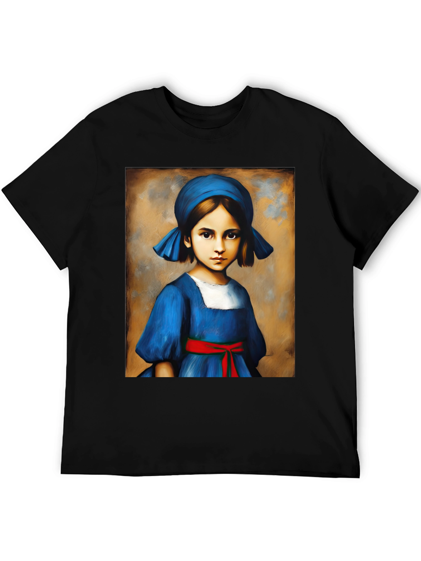 Artistic Girl Portrait Tee - Unique Graphic T-Shirt