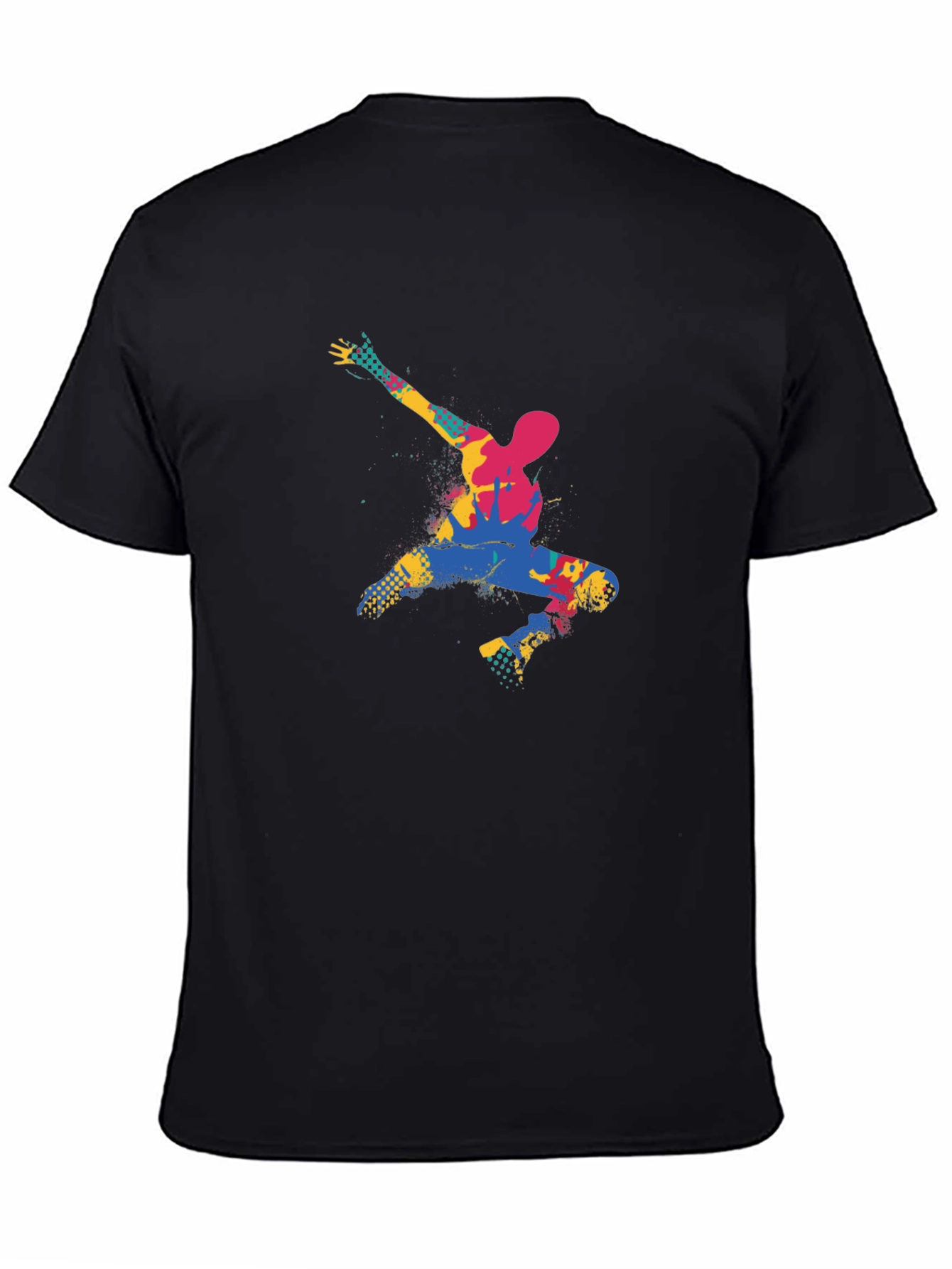 Abstract Dancer Graphic Black T-Shirt