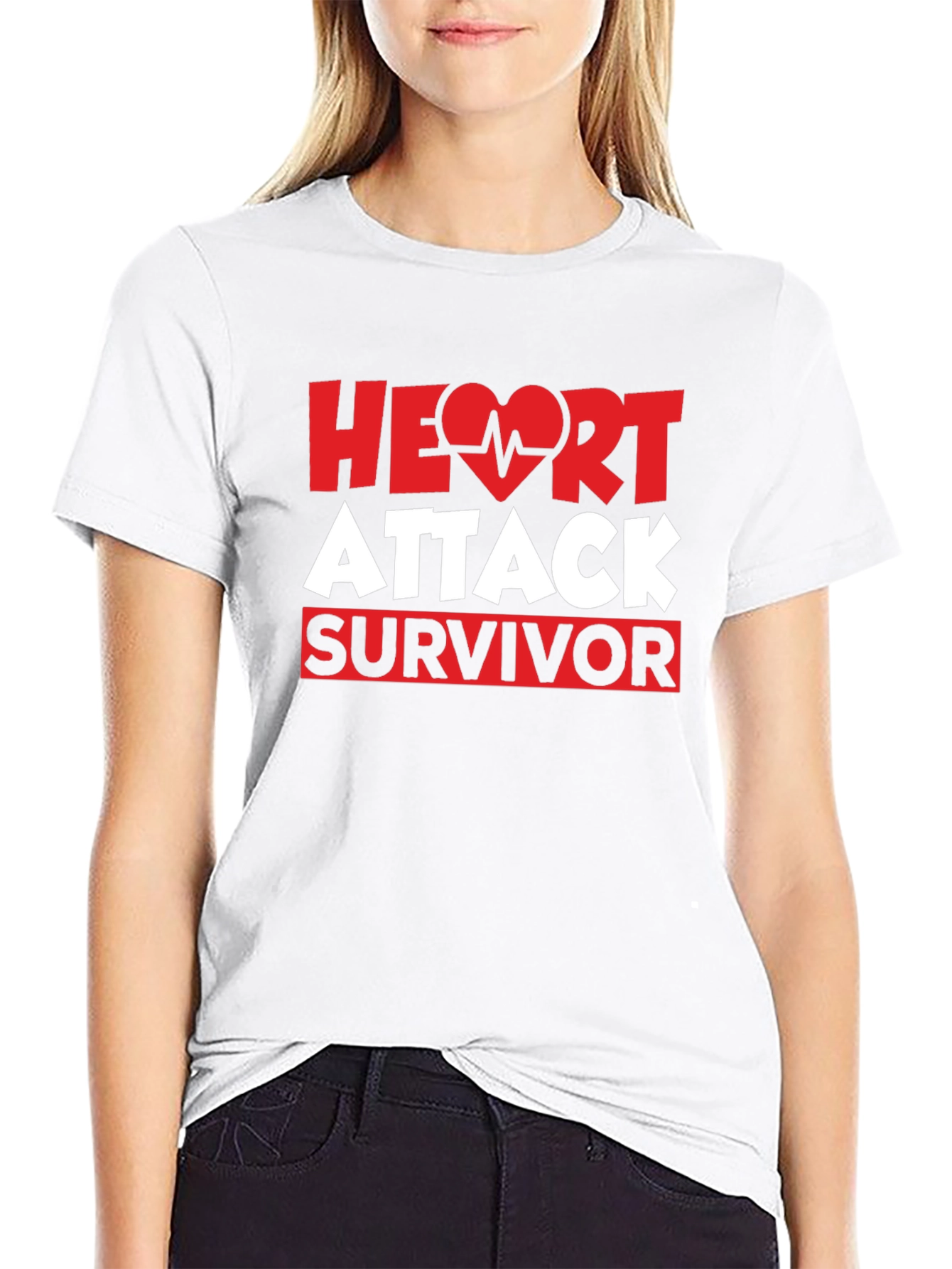 Heart Attack Survivor T-Shirt - Black Cotton Tee