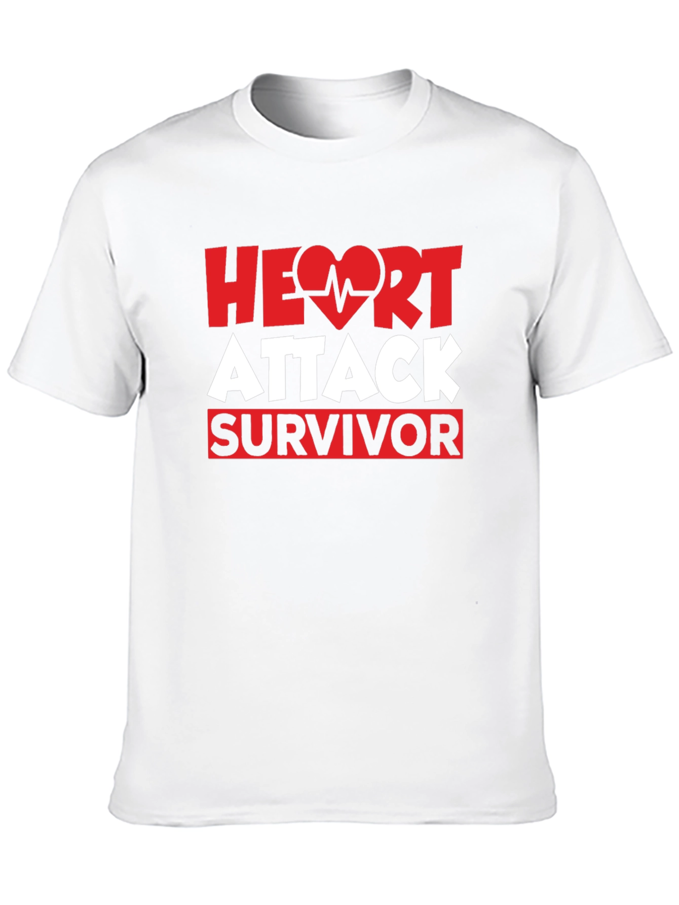 Heart Attack Survivor T-Shirt - Black Cotton Tee