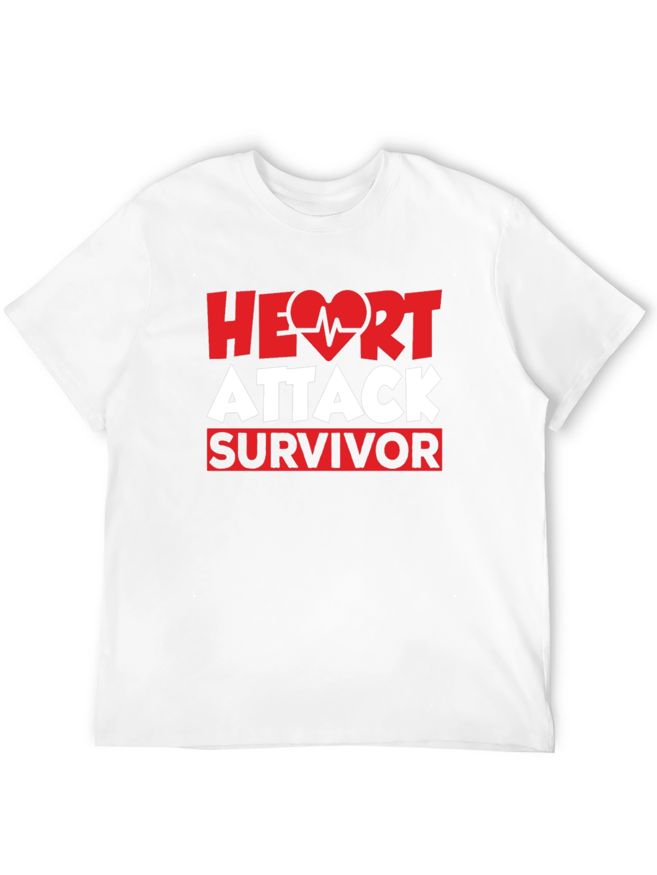 Heart Attack Survivor T-Shirt - Black Cotton Tee