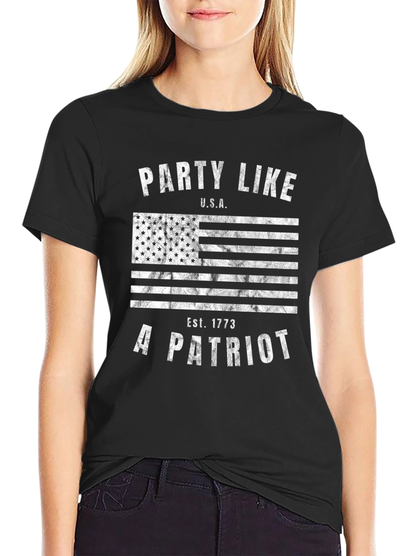 Patriotic USA Flag Graphic T-Shirt