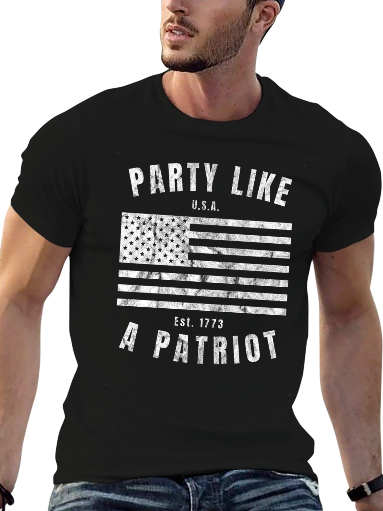 Patriotic USA Flag Graphic T-Shirt