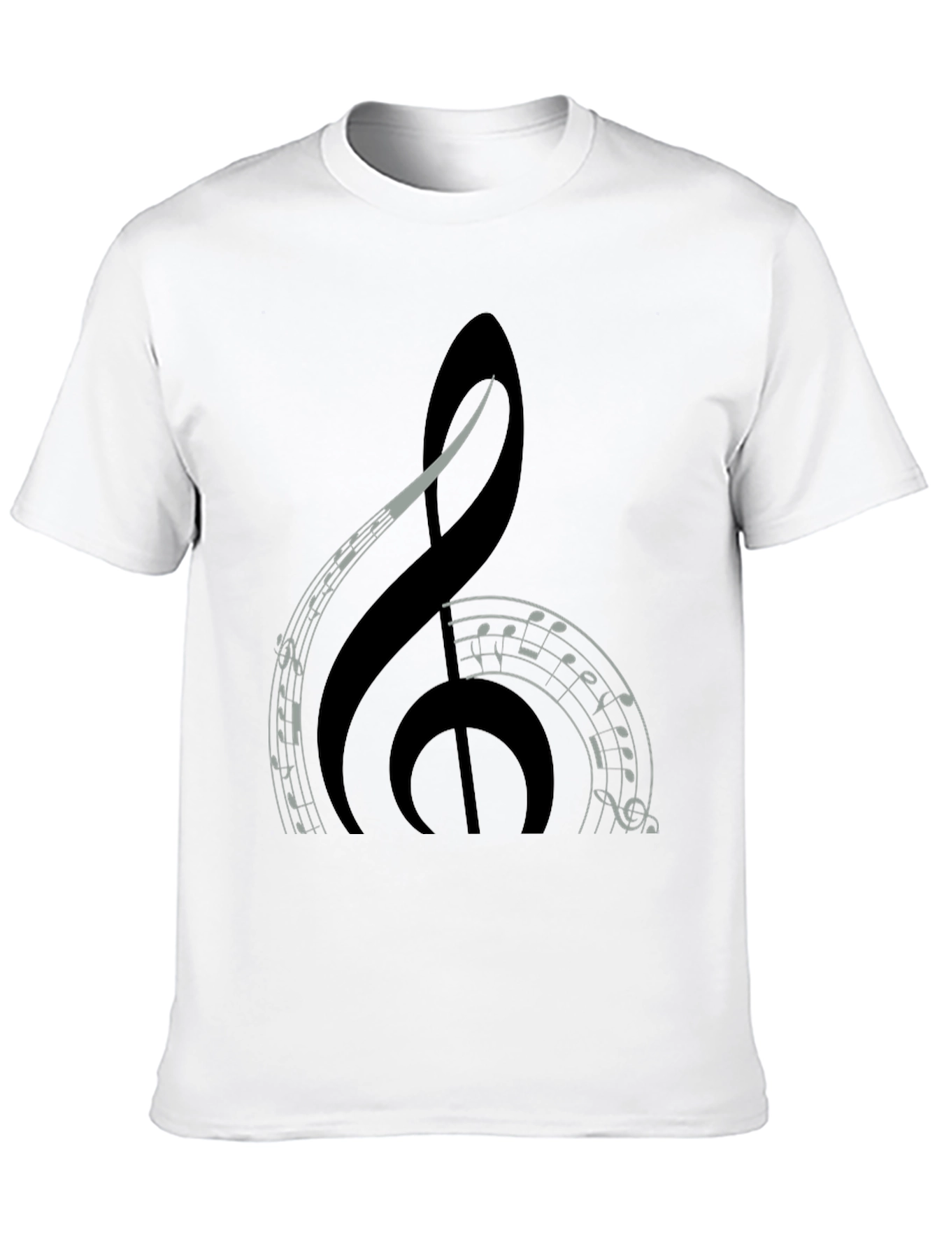 Music Treble Clef Graphic Tee - Black