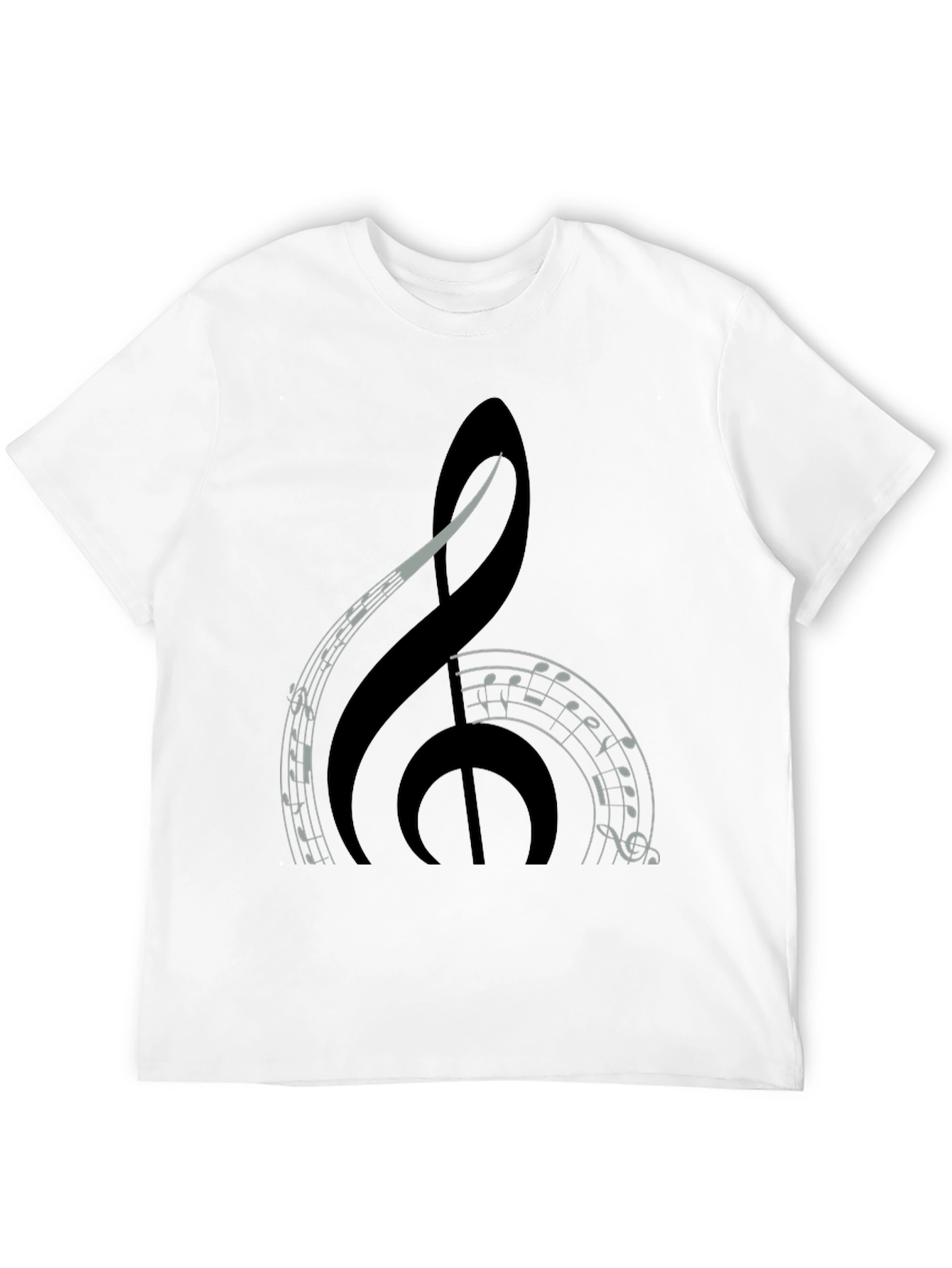 Music Treble Clef Graphic Tee - Black