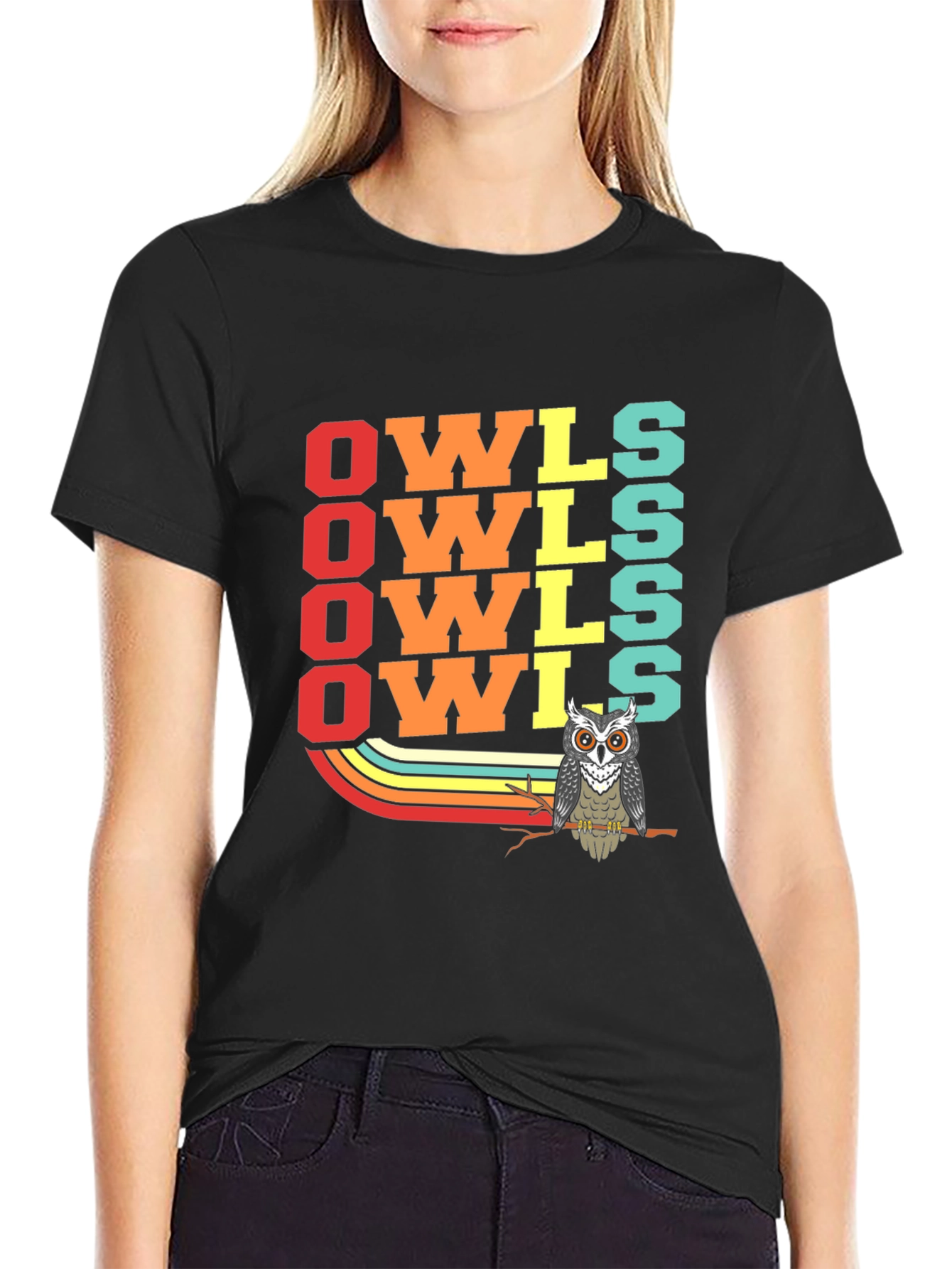 Retro Owls Graphic Tee - Unique Bird Lover Gift
