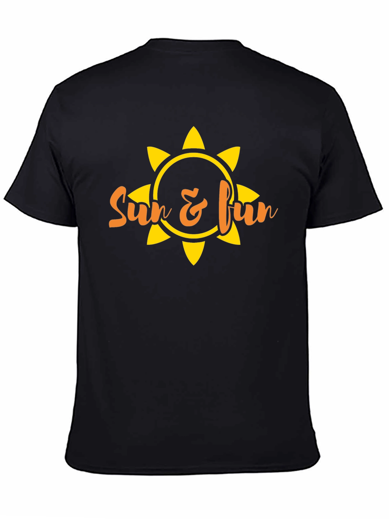 Sun & Fun Graphic Tee - Black Summer T-Shirt