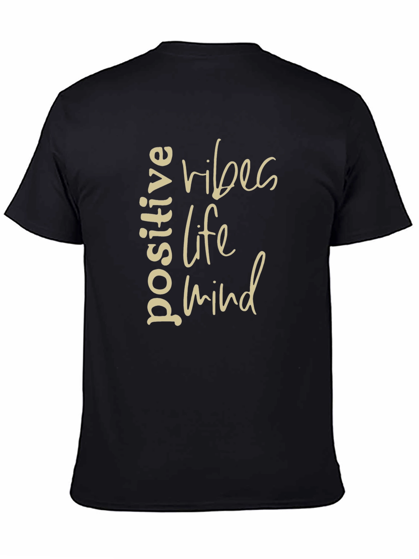 Positive Vibes Life Mind Graphic Tee - Black
