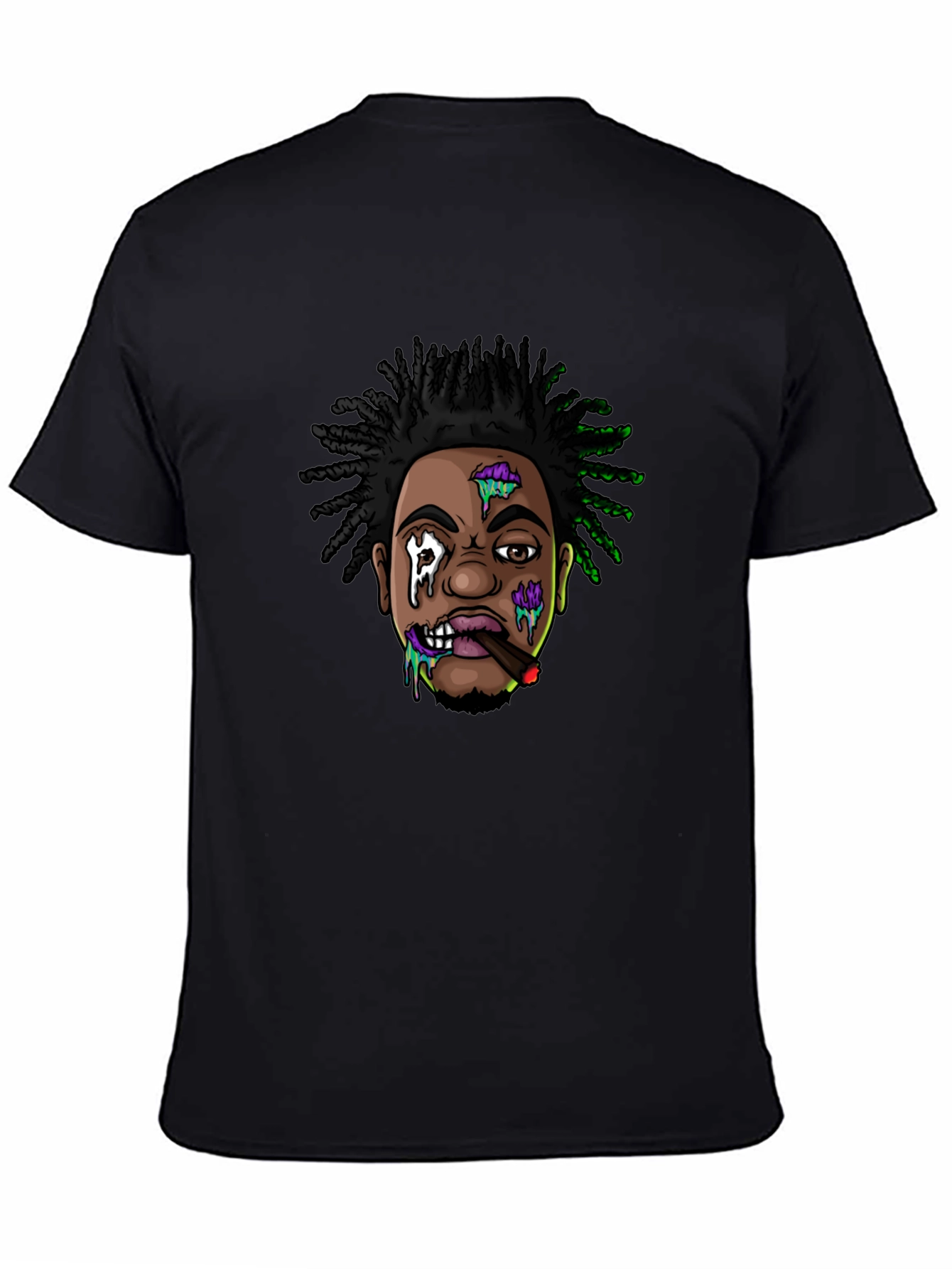 Cartoon Character Graphic Print Black T-Shirt
