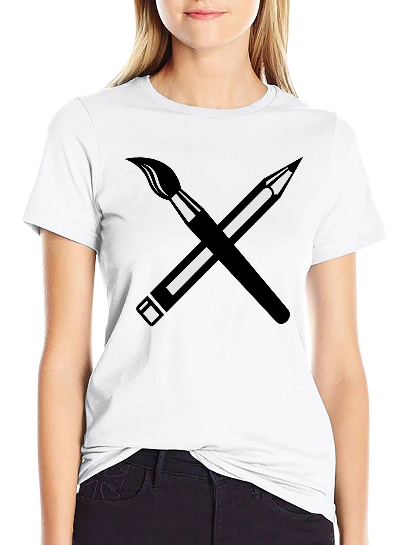 Artists Choice Tee - Brush & Pencil Graphic