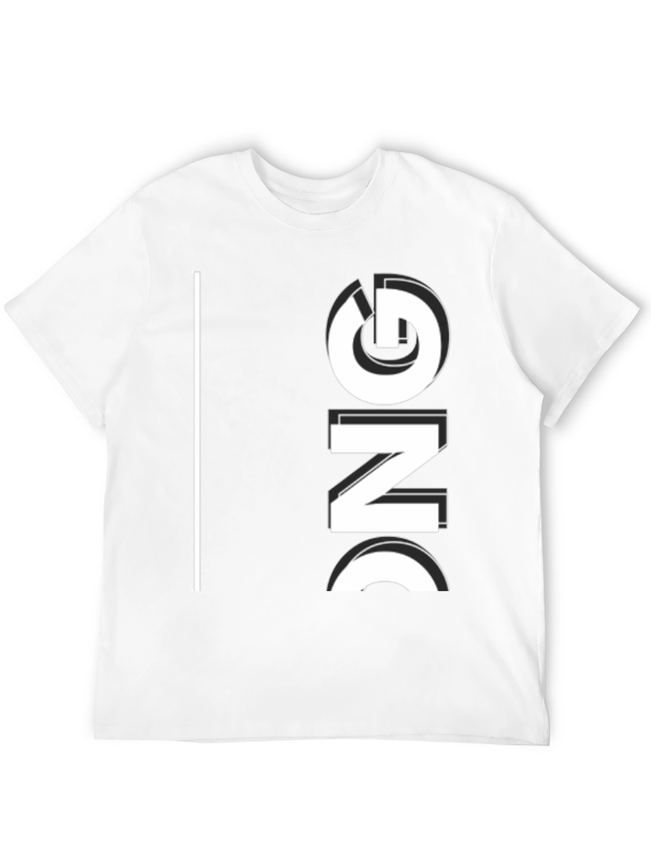 Black T-Shirt with Graphic Print