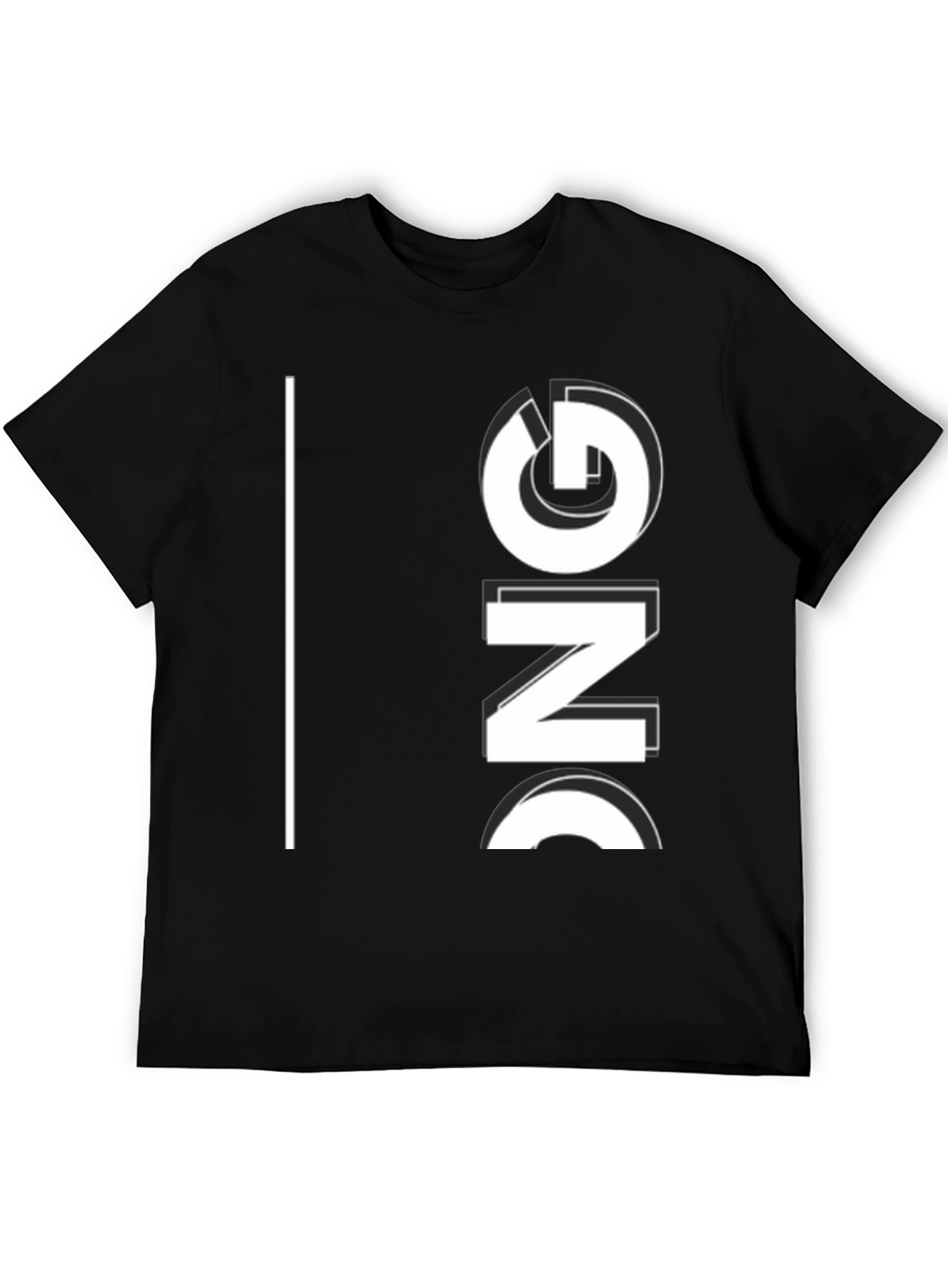 Black T-Shirt with Graphic Print