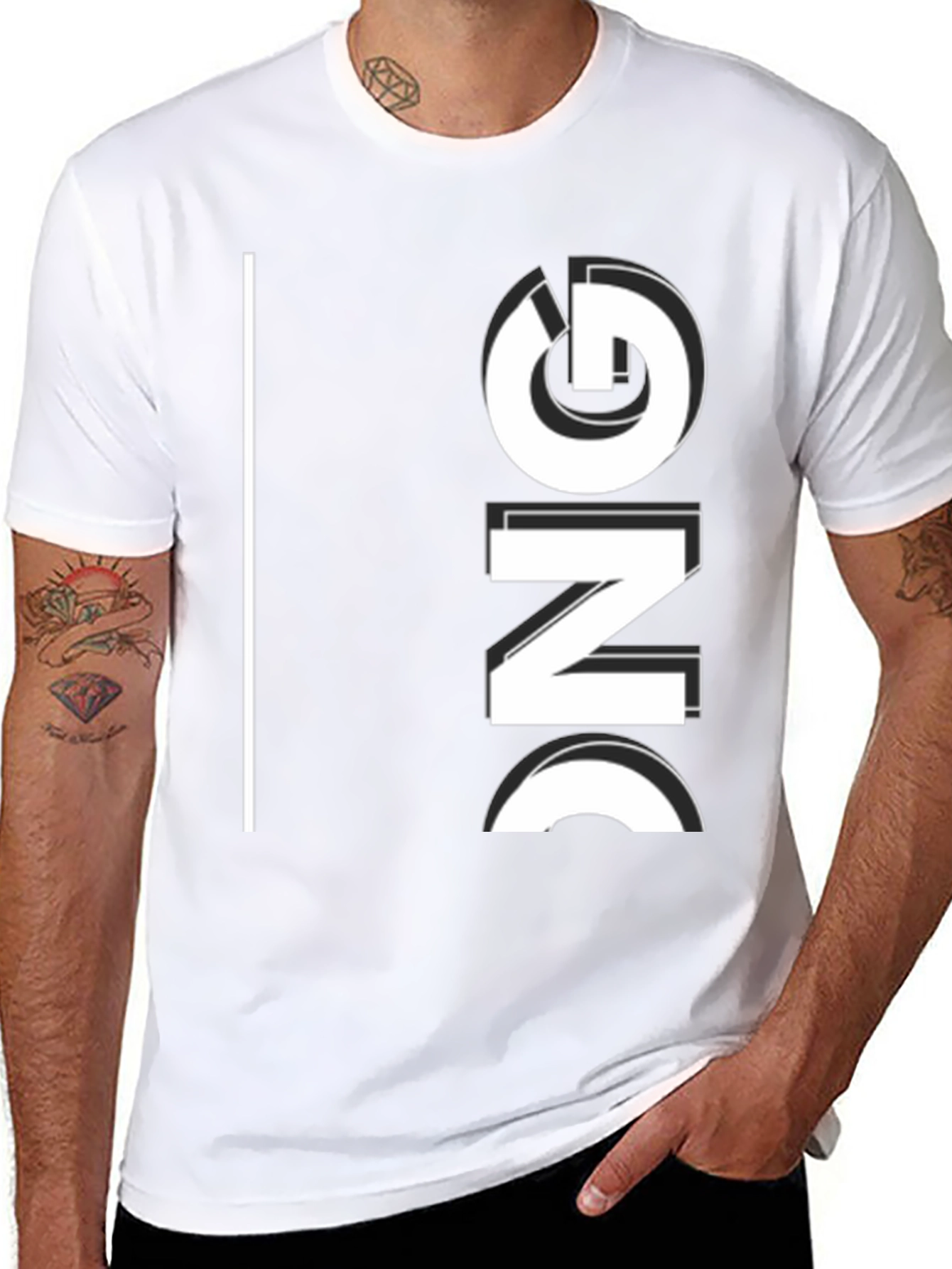 Black T-Shirt with Graphic Print