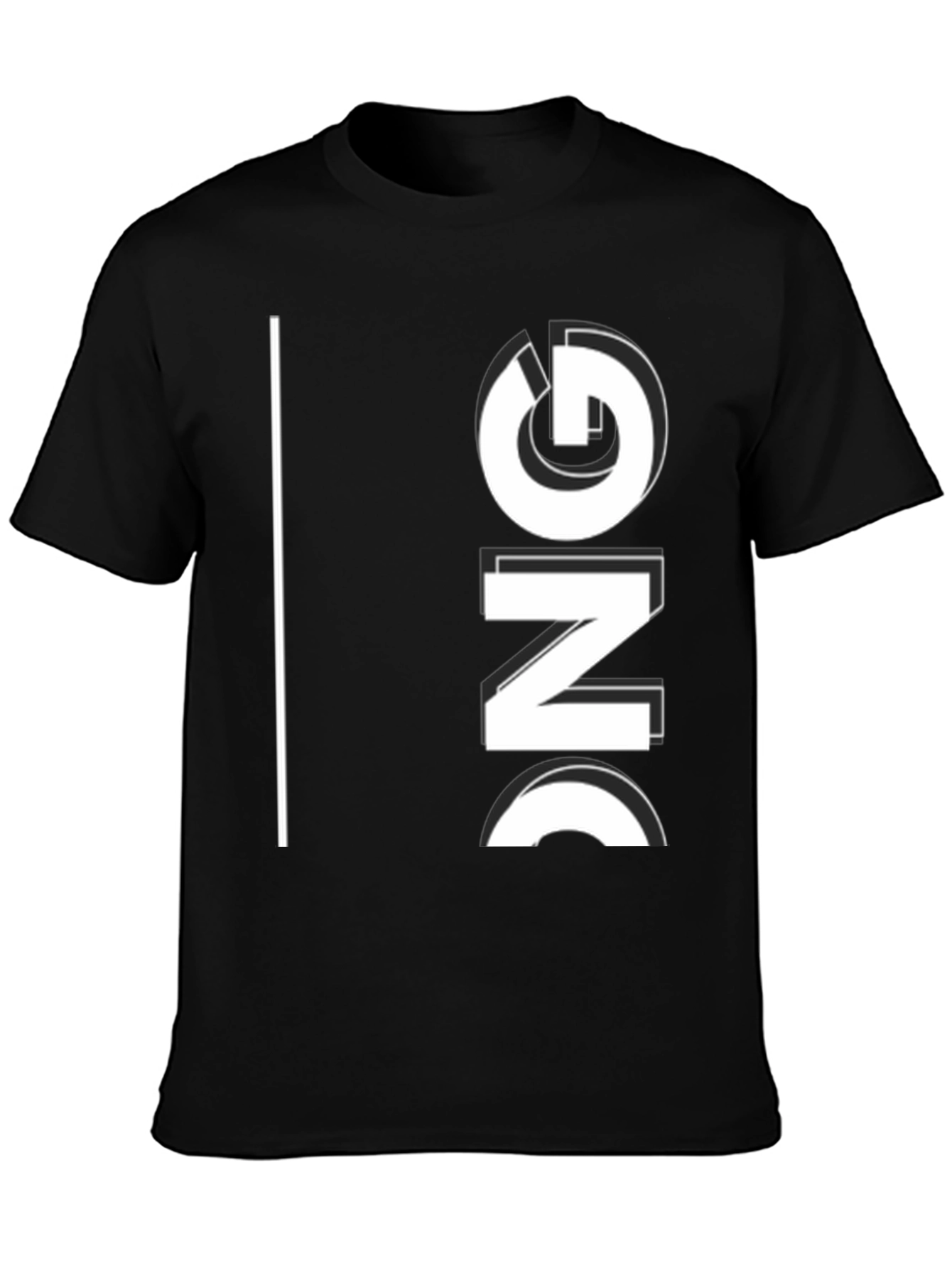 Black T-Shirt with Graphic Print