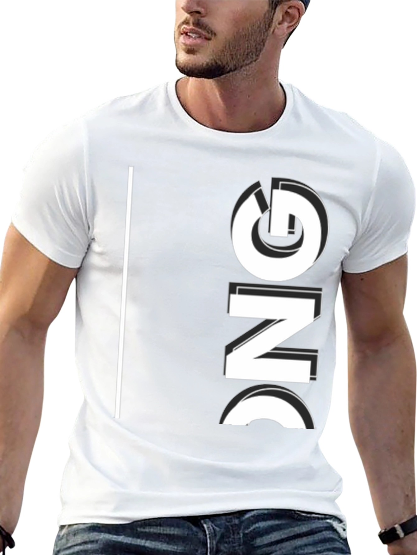 Black T-Shirt with Graphic Print