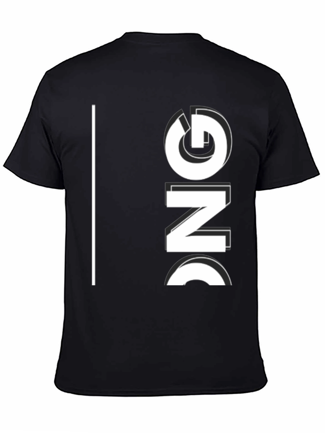 Black T-Shirt with Graphic Print