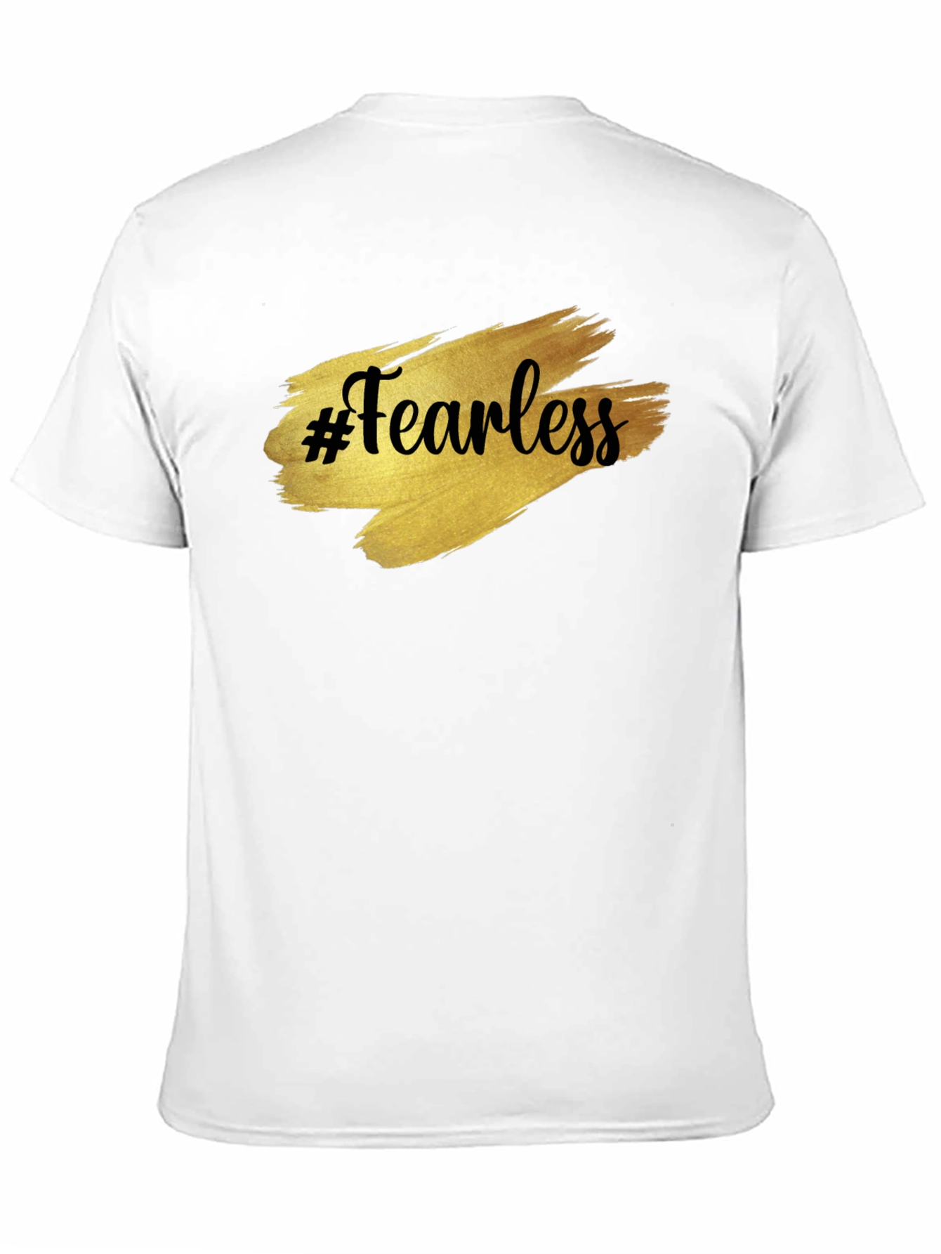 Fearless Graphic Tee - Gold Brush Print
