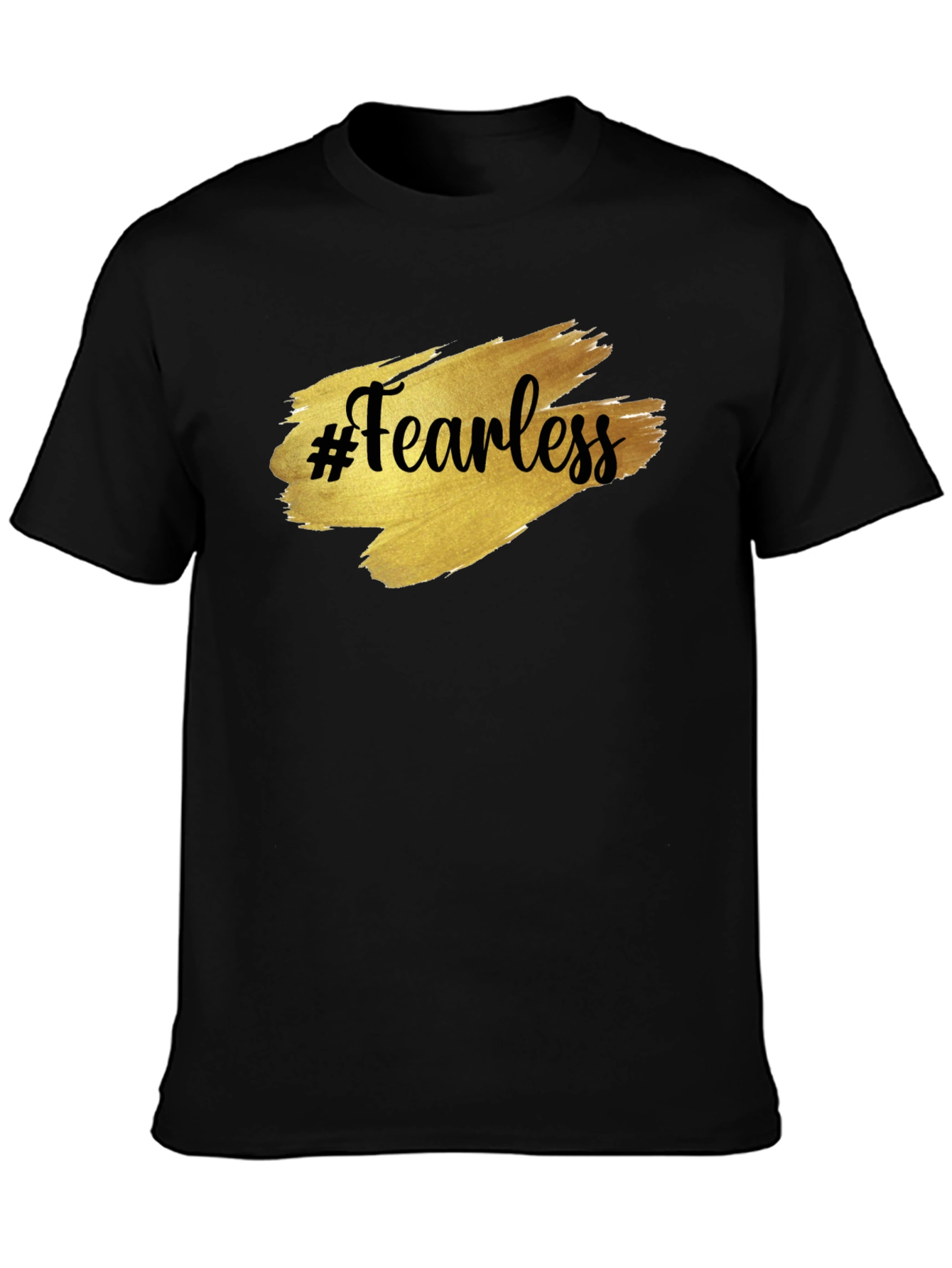 Fearless Graphic Tee - Gold Brush Print