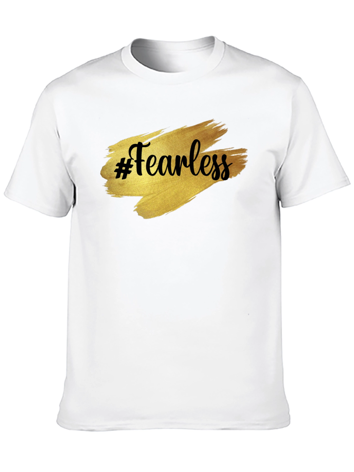 Fearless Graphic Tee - Gold Brush Print