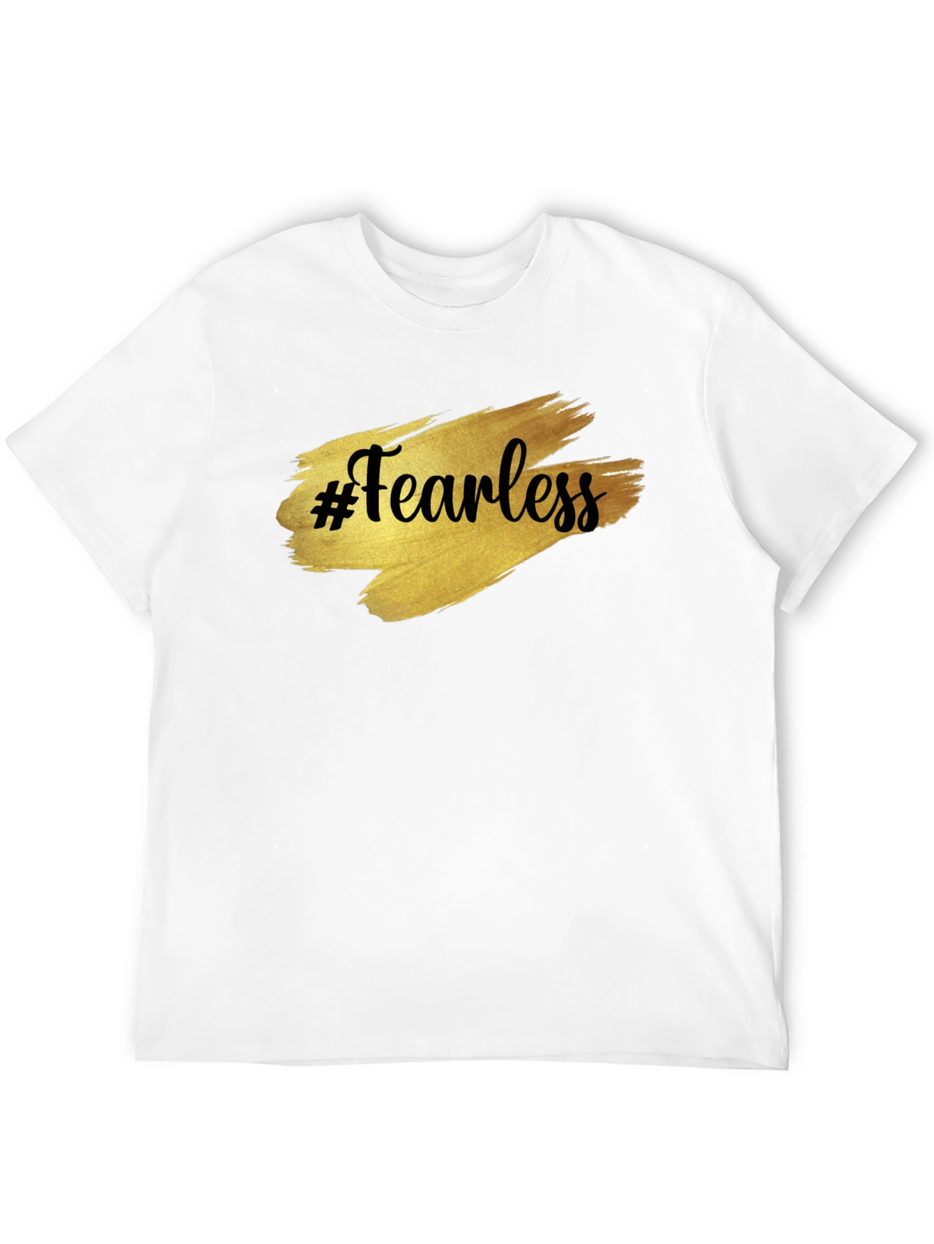 Fearless Graphic Tee - Gold Brush Print