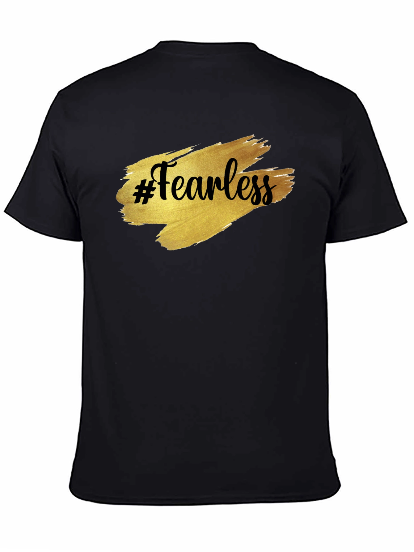 Fearless Graphic Tee - Gold Brush Print