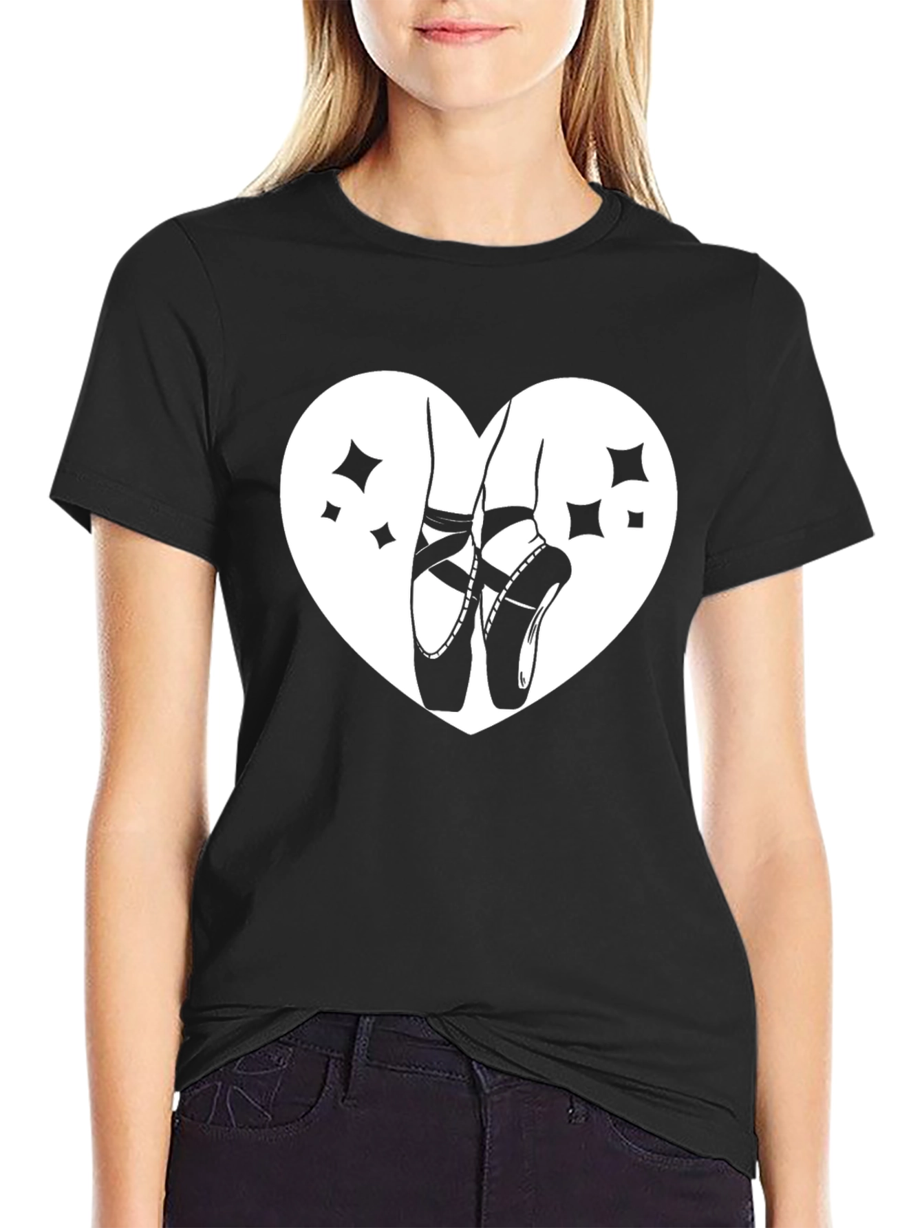 Ballet Love Heart T-Shirt - Dance Tee