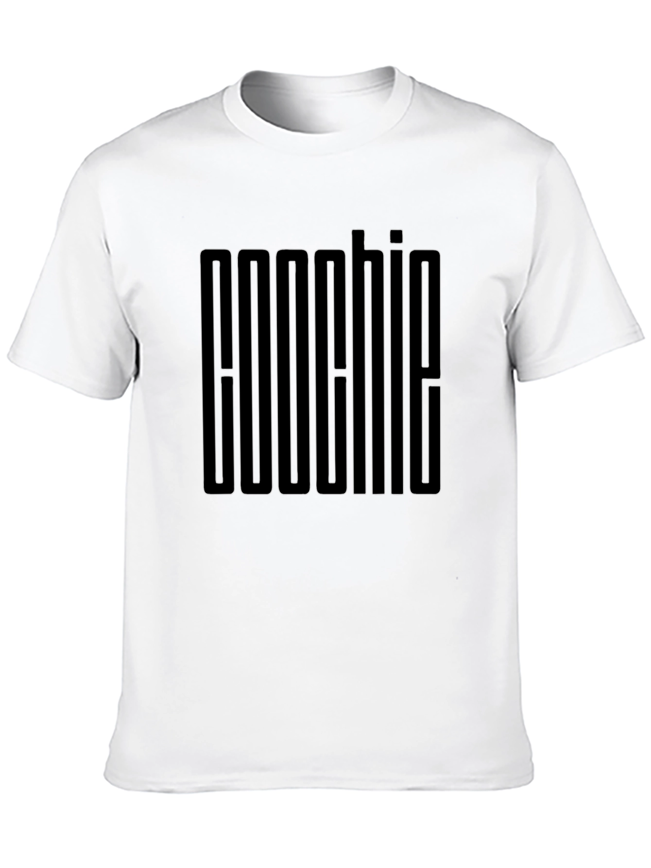 Aoochie Black Graphic Tee - Minimalist Design