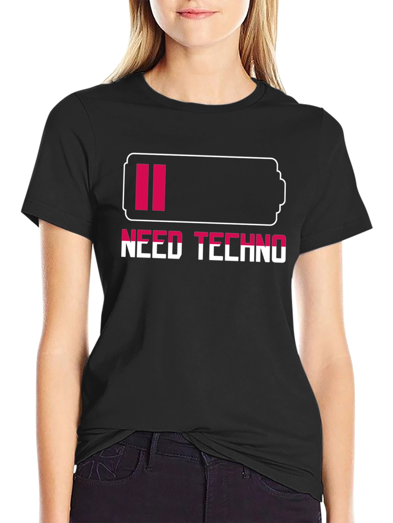 Need Techno Battery T-Shirt - Music Lover Tee