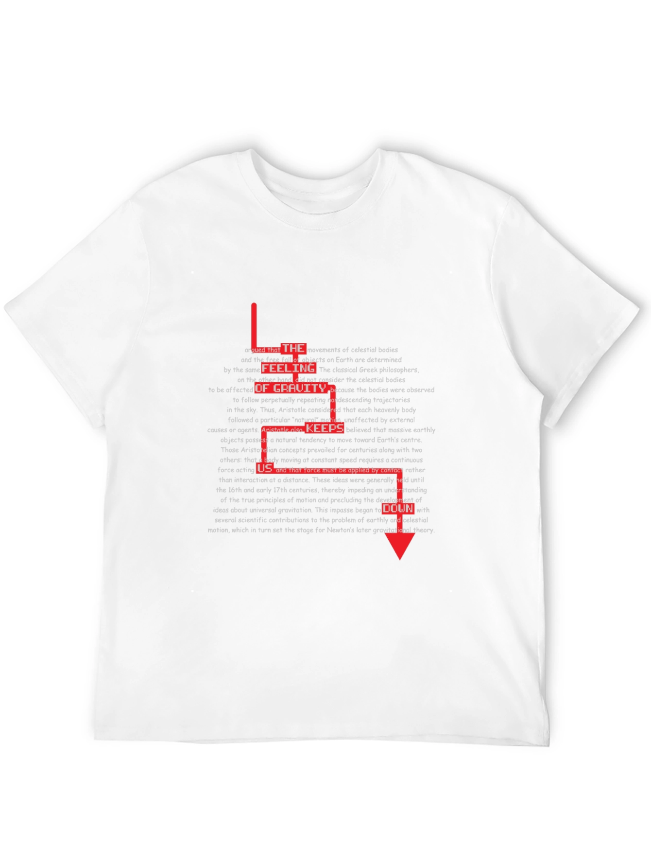 Gravity Quote Graphic Tee - Premium Cotton Black T-Shirt