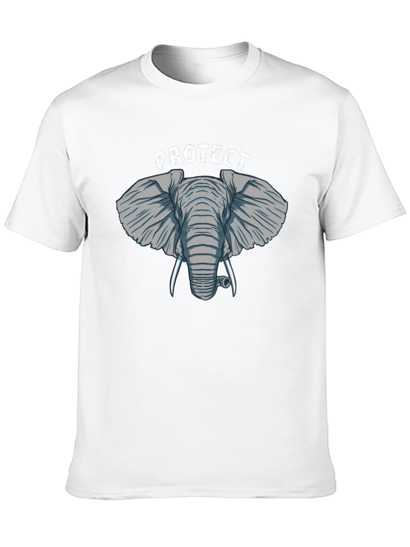 Protect Elephants Black Graphic T-Shirt