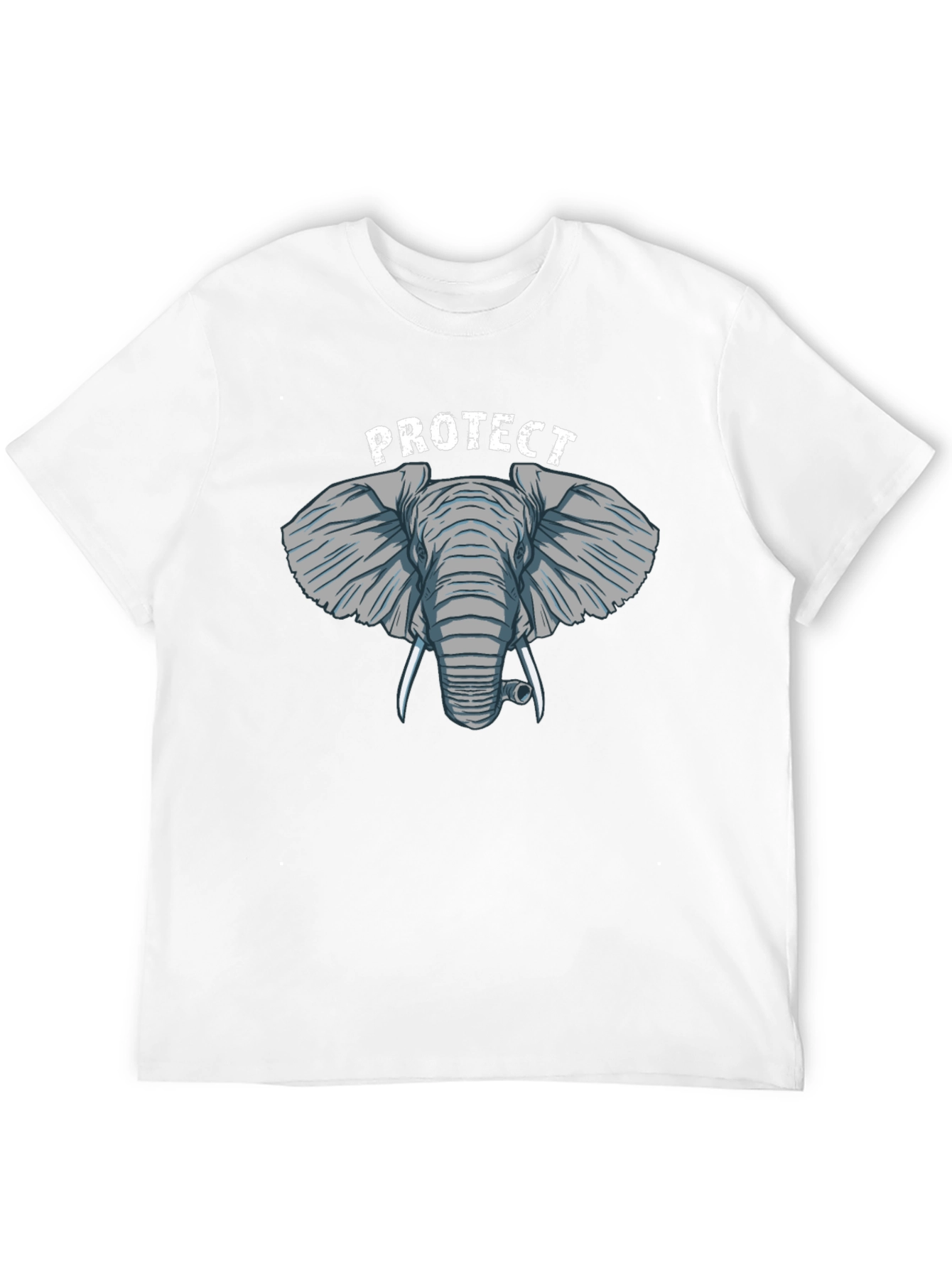 Protect Elephants Black Graphic T-Shirt