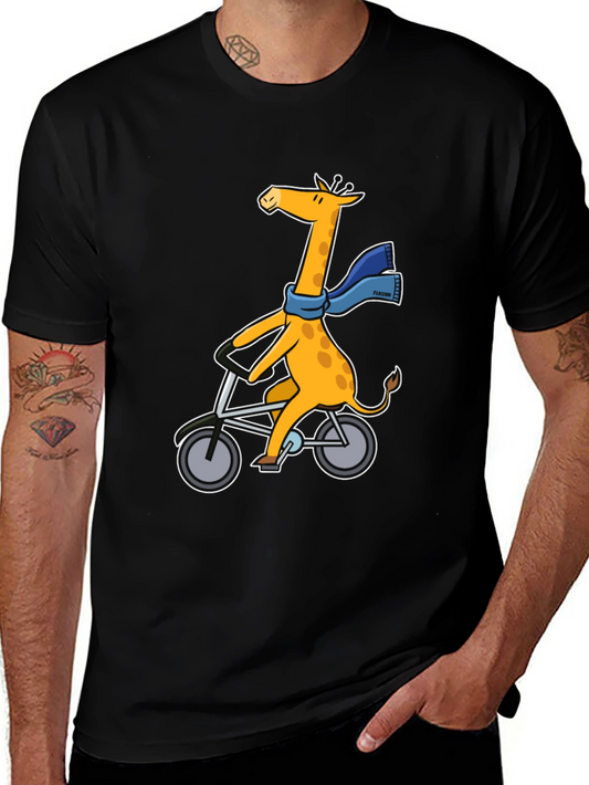 Giraffe on Bike Graphic Tee - Unisex