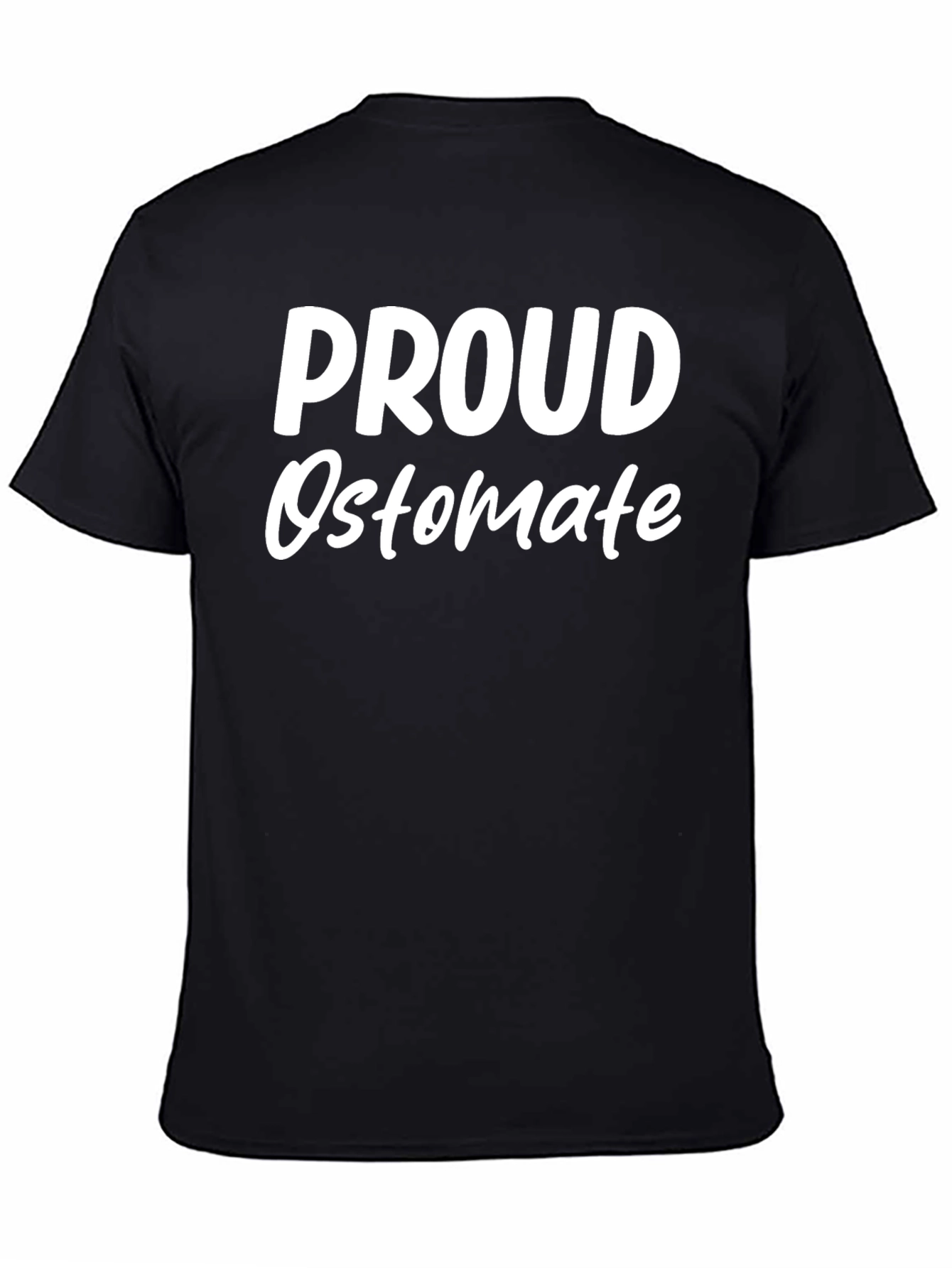 Proud Ostomate Graphic T-Shirt - Black Cotton Tee