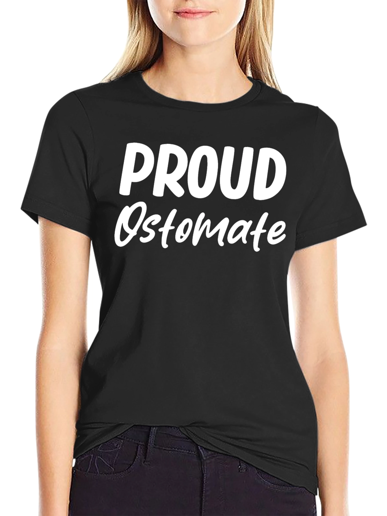 Proud Ostomate Graphic T-Shirt - Black Cotton Tee