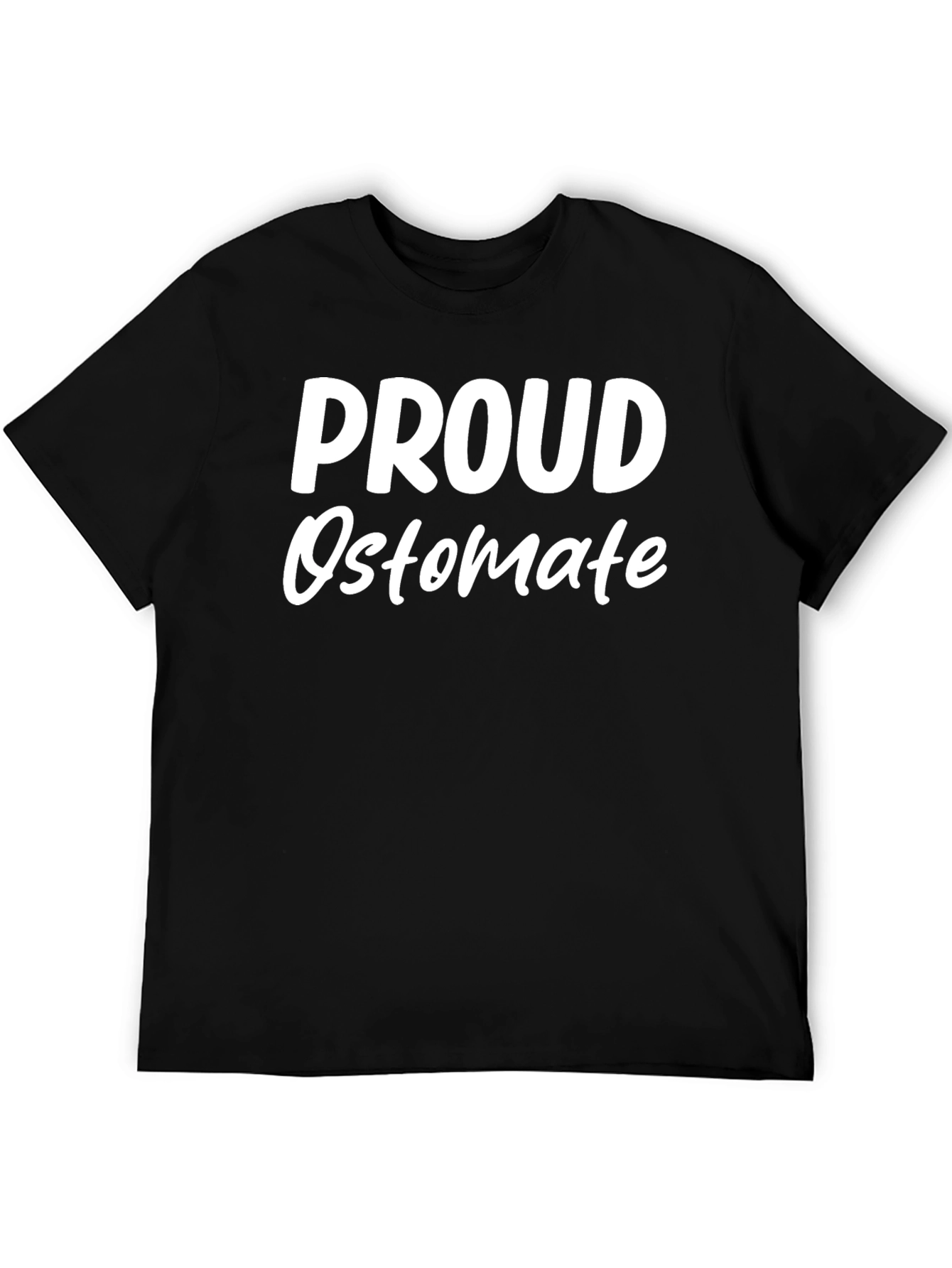 Proud Ostomate Graphic T-Shirt - Black Cotton Tee