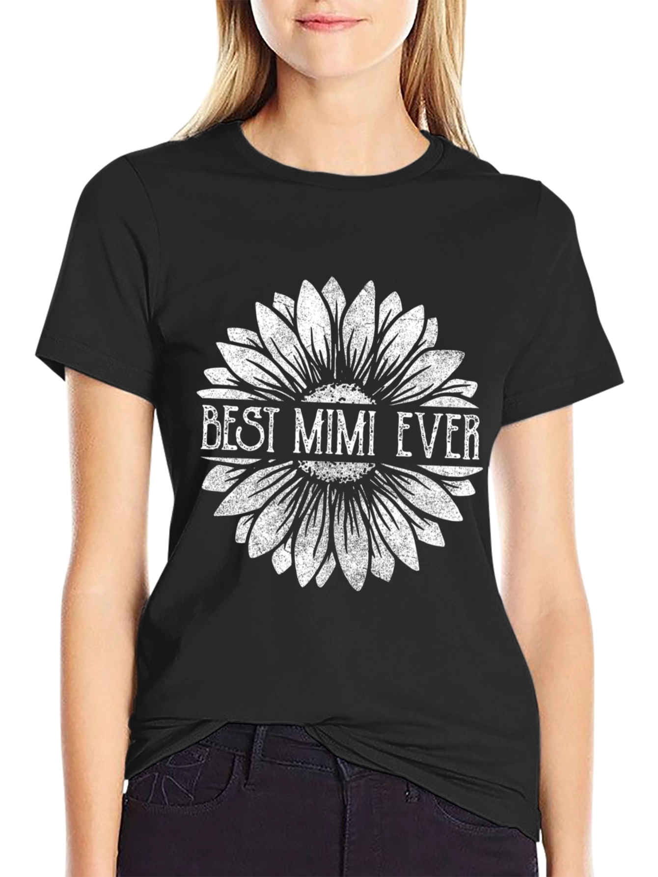 Best Mimi Ever Sunflower Graphic T-Shirt
