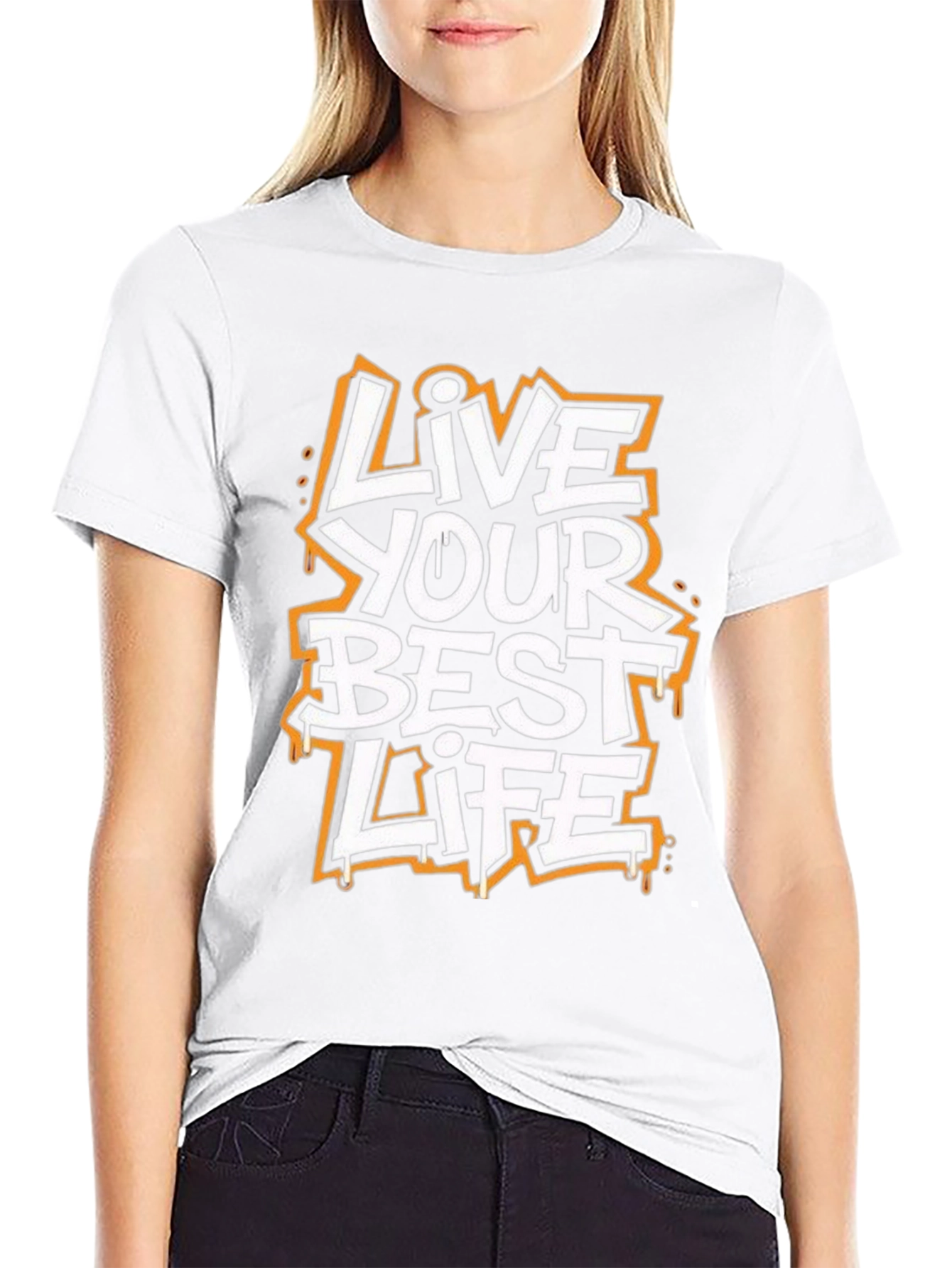 Live Your Best Life Graphic Tee - Black